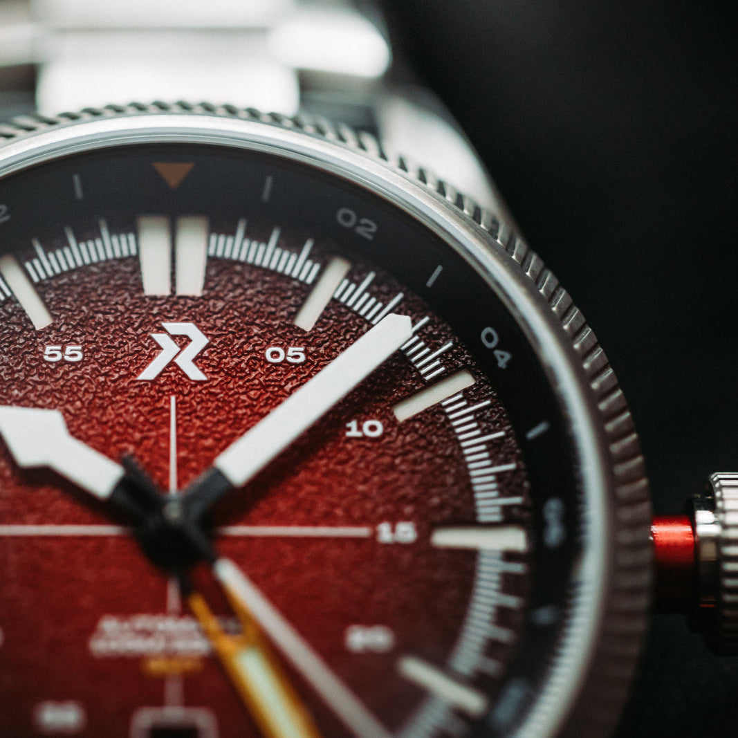 RZE Fortitude GMT Automatic Crimson Red
