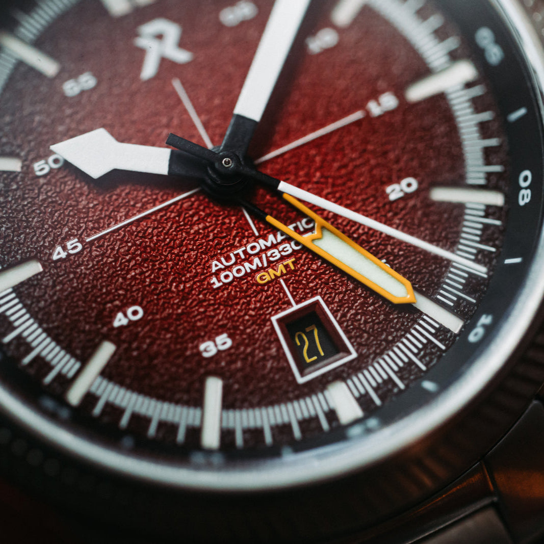 RZE Fortitude GMT Automatic Crimson Red