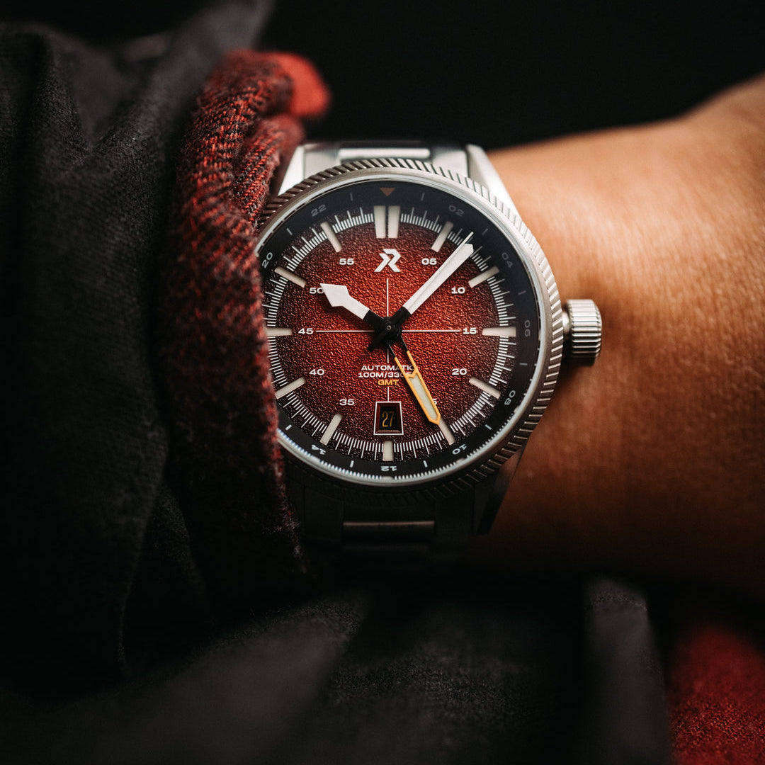 RZE Fortitude GMT Automatic Crimson Red