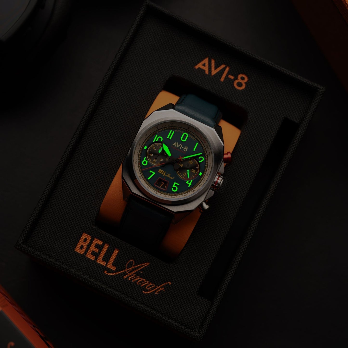 AVI-8 Bell X-1 Machbuster Chronograph Aviation Blue