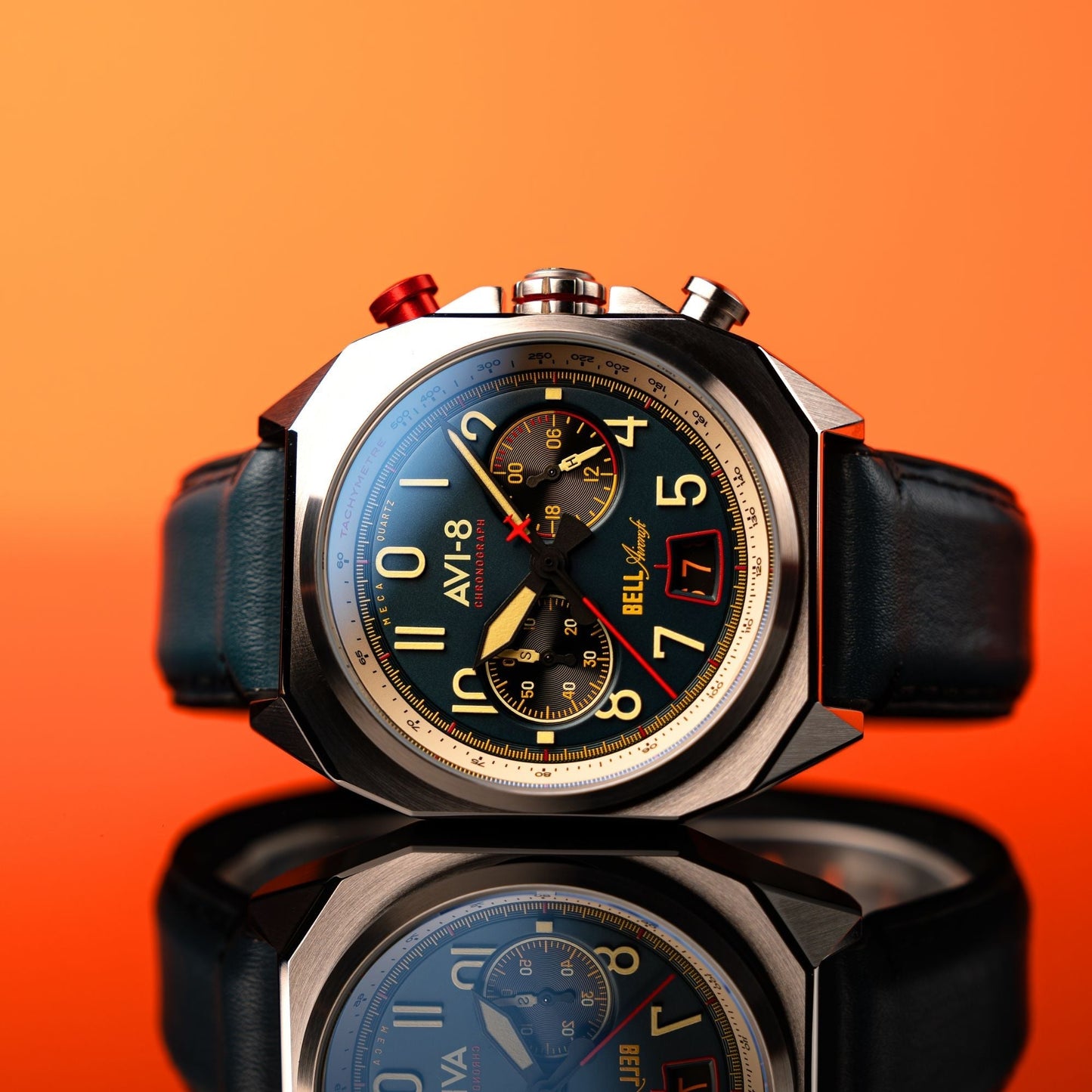 AVI-8 Bell X-1 Machbuster Chronograph Aviation Blue