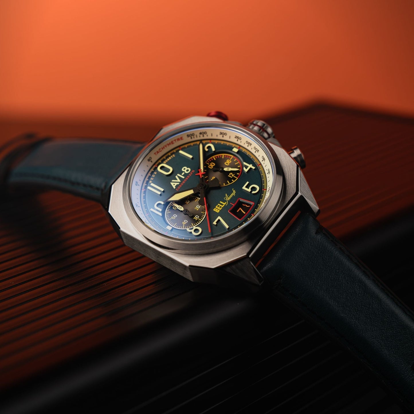 AVI-8 Bell X-1 Machbuster Chronograph Aviation Blue