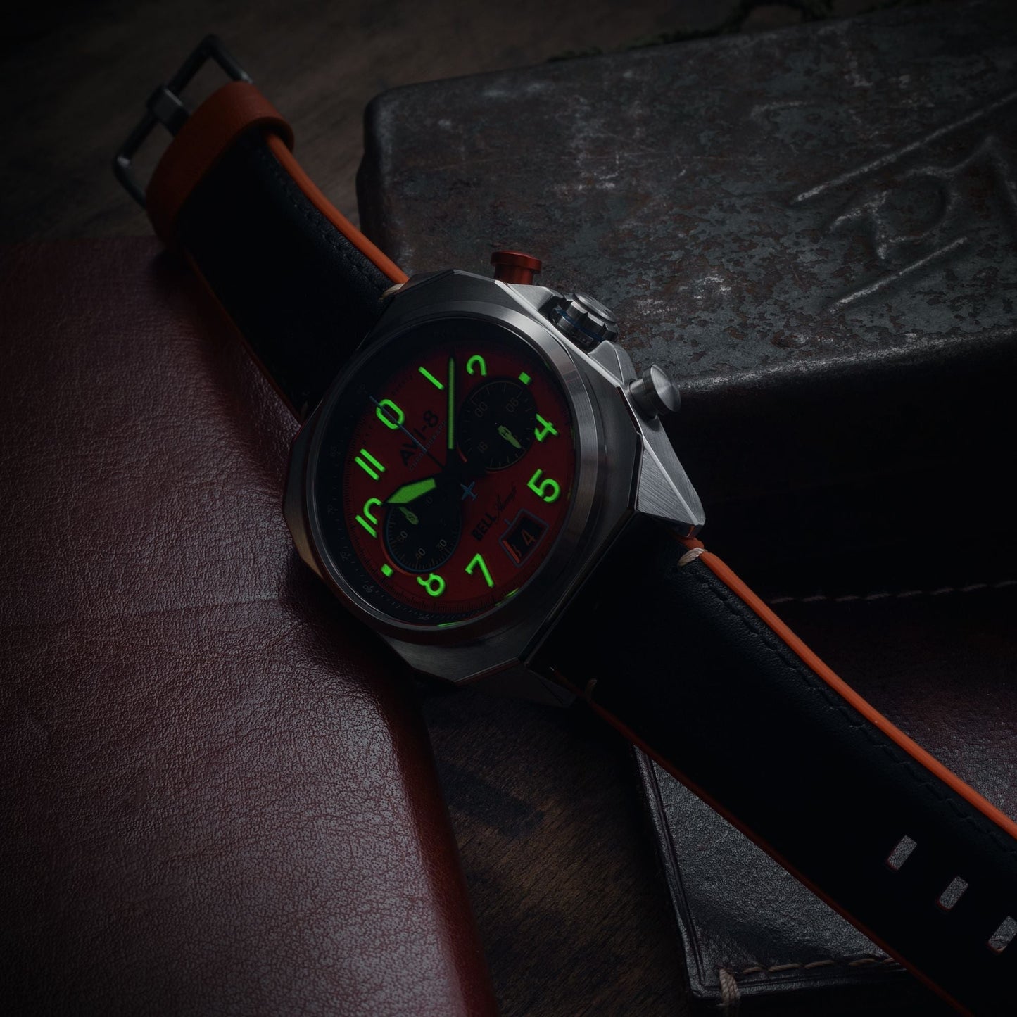 AVI-8 Bell X-1 Machbuster Chronograph Rusty Orange