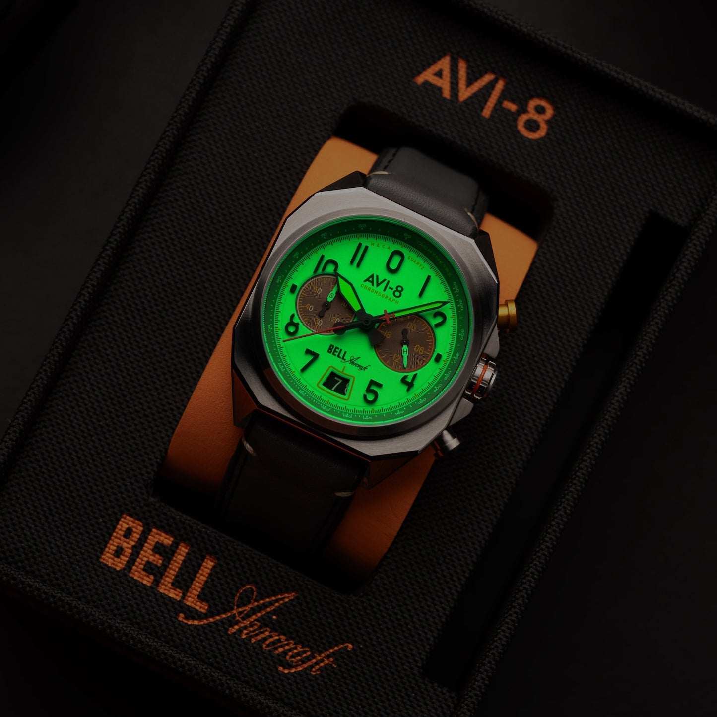 AVI-8 Bell X-1 Machbuster Chronograph Camel Brown