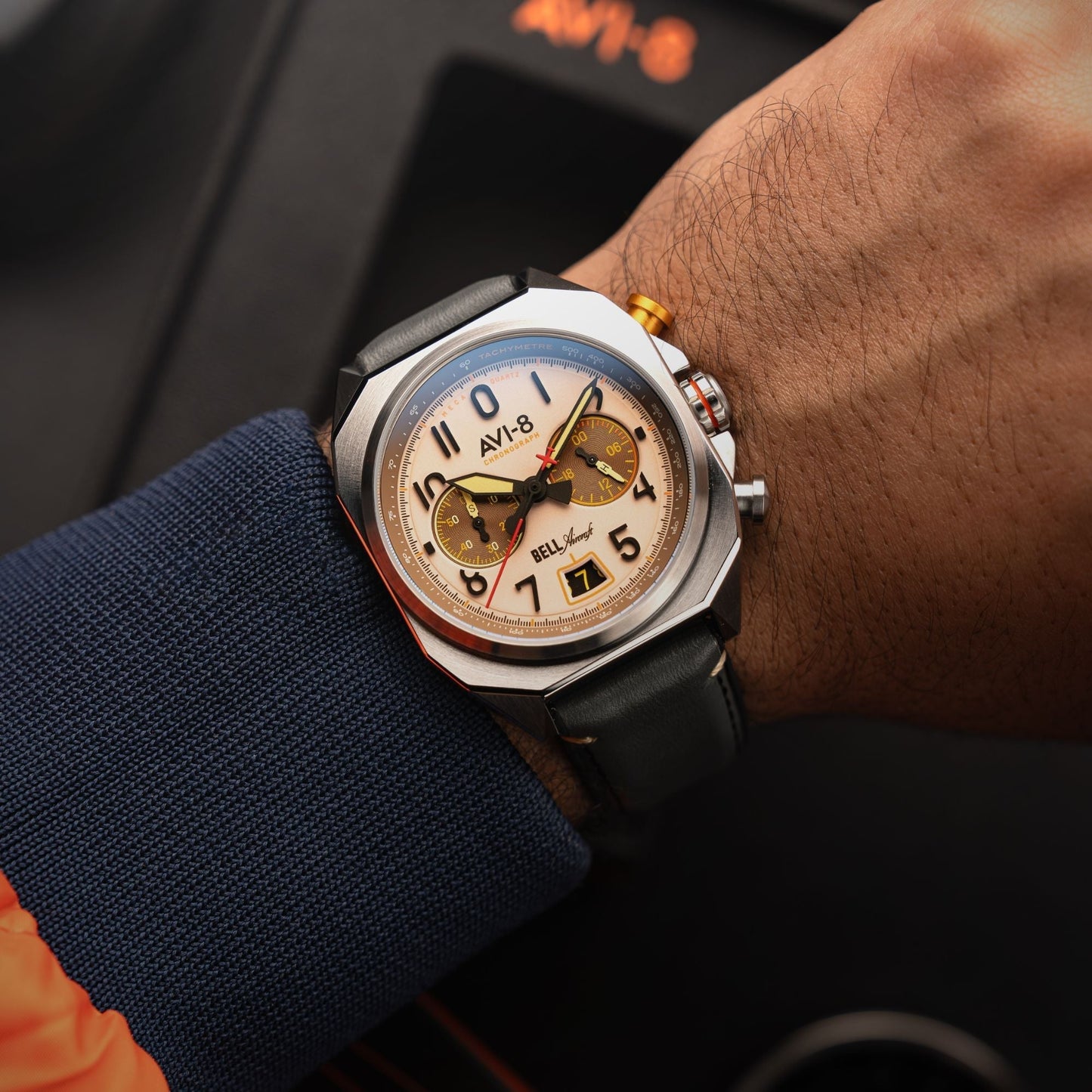 AVI-8 Bell X-1 Machbuster Chronograph Camel Brown