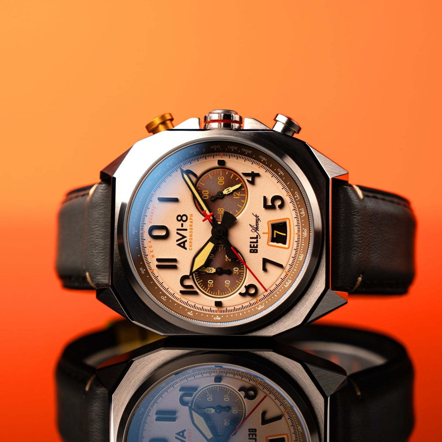AVI-8 Bell X-1 Machbuster Chronograph Camel Brown