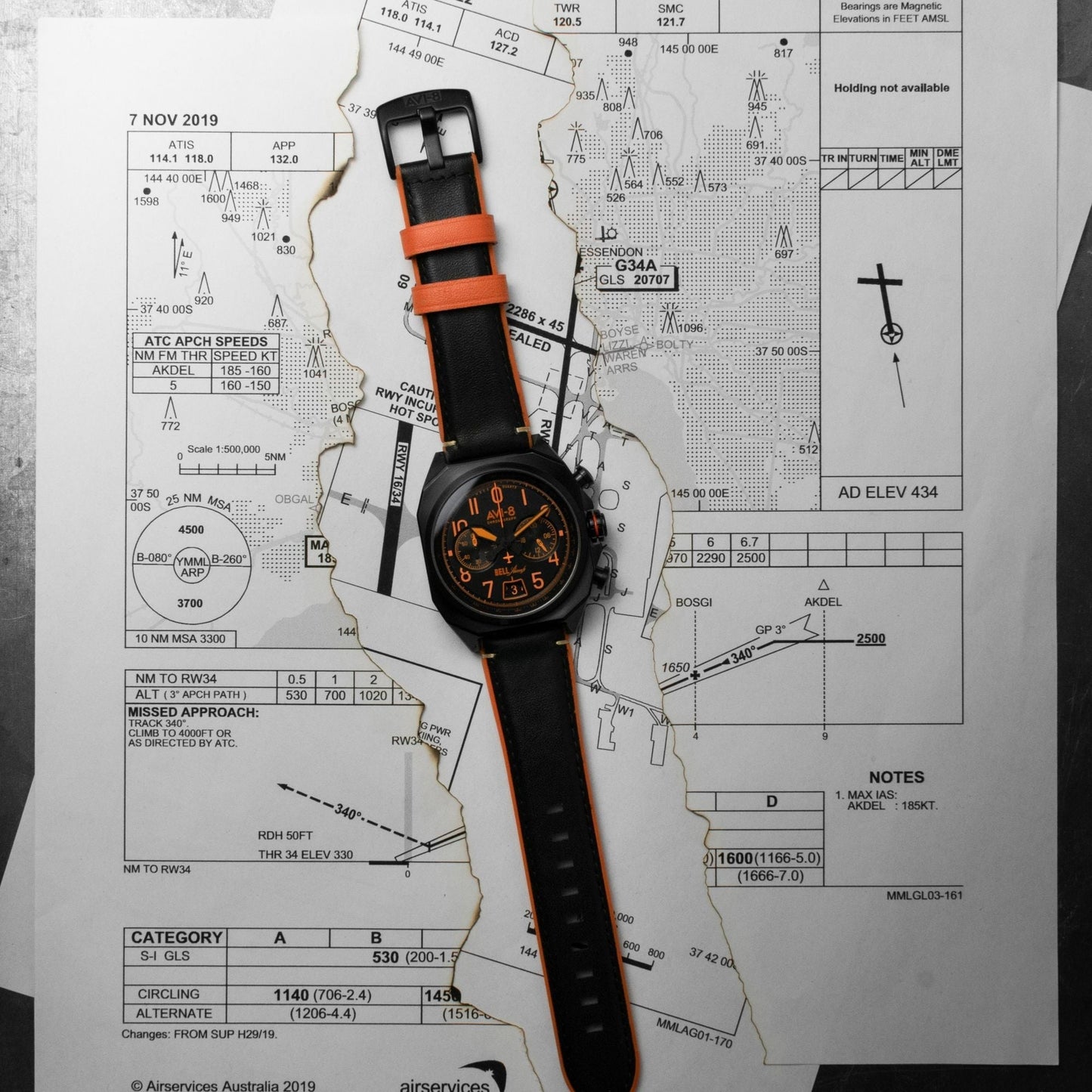 AVI-8 Bell X-1 Machbuster Chronograph Super Sonic Black