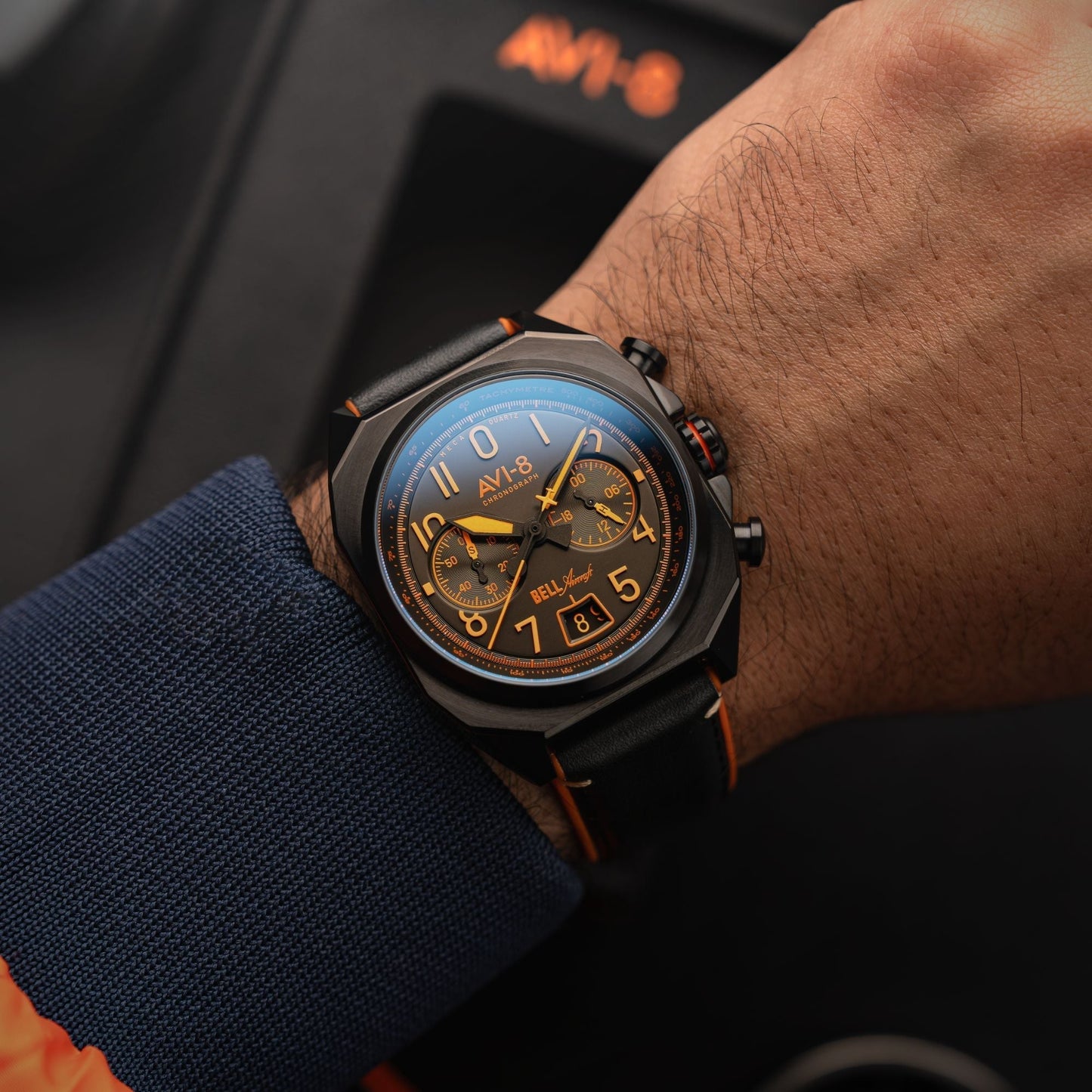 AVI-8 Bell X-1 Machbuster Chronograph Super Sonic Black