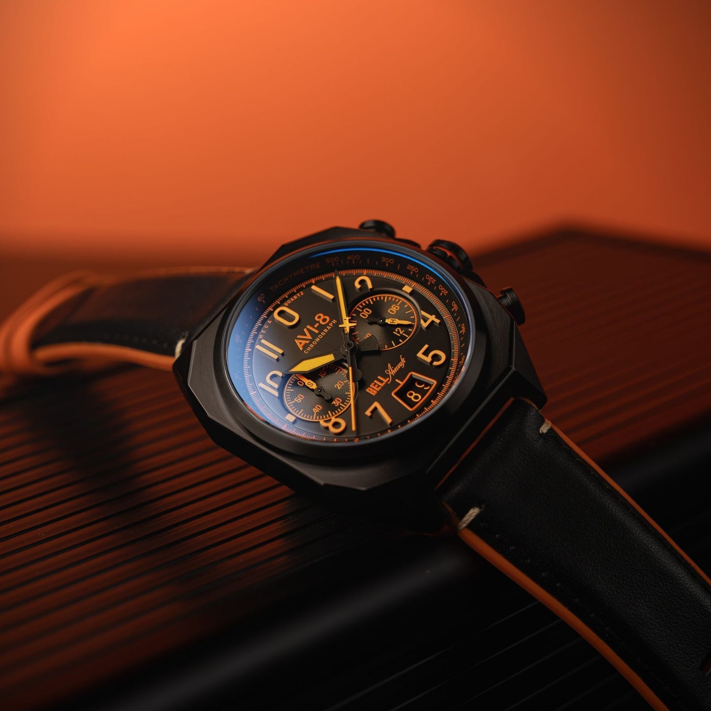 AVI-8 Bell X-1 Machbuster Chronograph Super Sonic Black