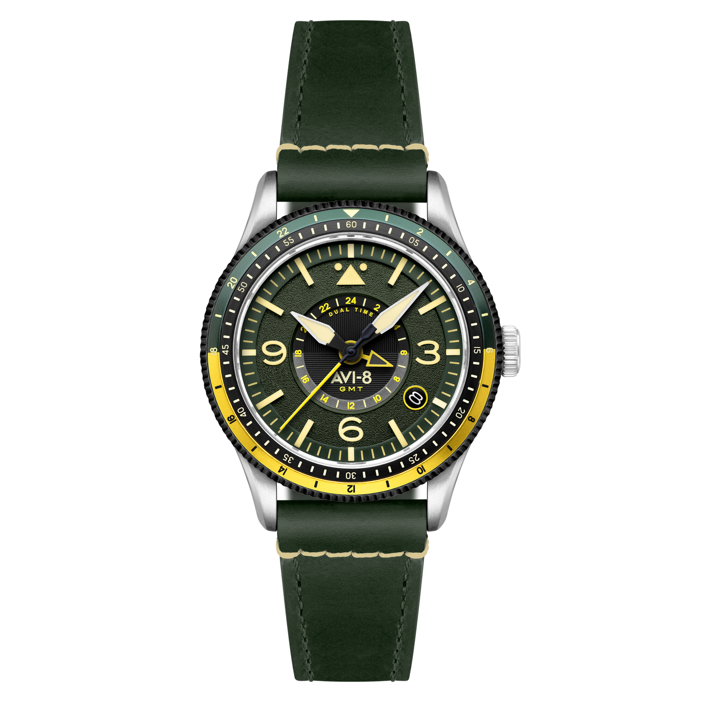 AVI-8 Flyboy Airmaster GMT Automatic Fuselage Green