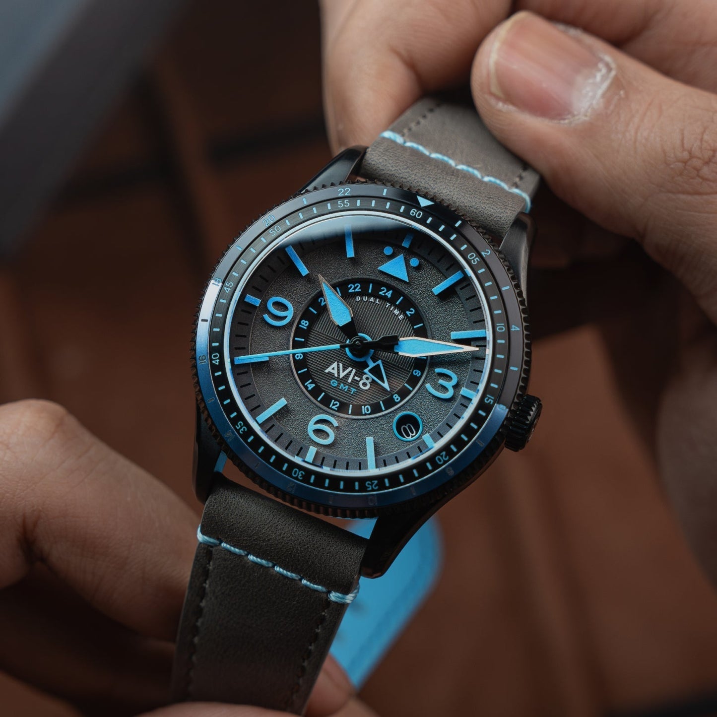 AVI-8 Flyboy Airmaster GMT Automatic Rubber Black