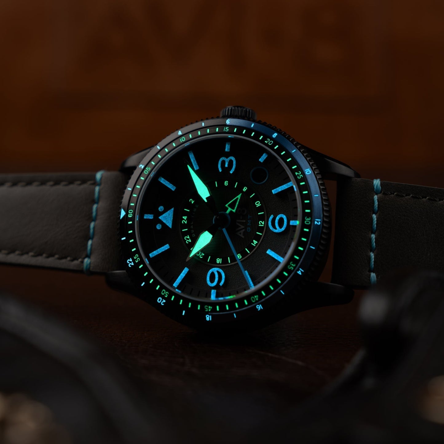 AVI-8 Flyboy Airmaster GMT Automatic Rubber Black
