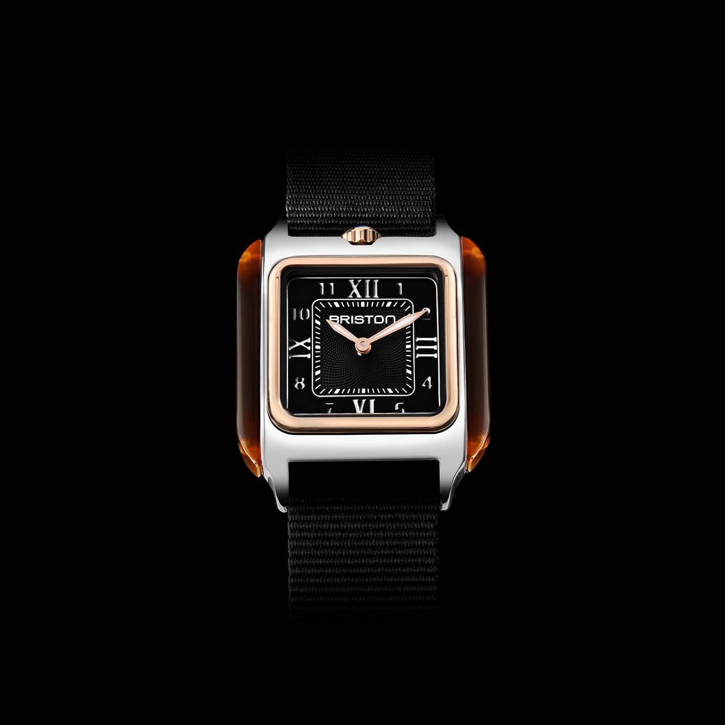 Briston Streamliner Kennedy HM 30 Rose Gold Tortoise Acetate Black