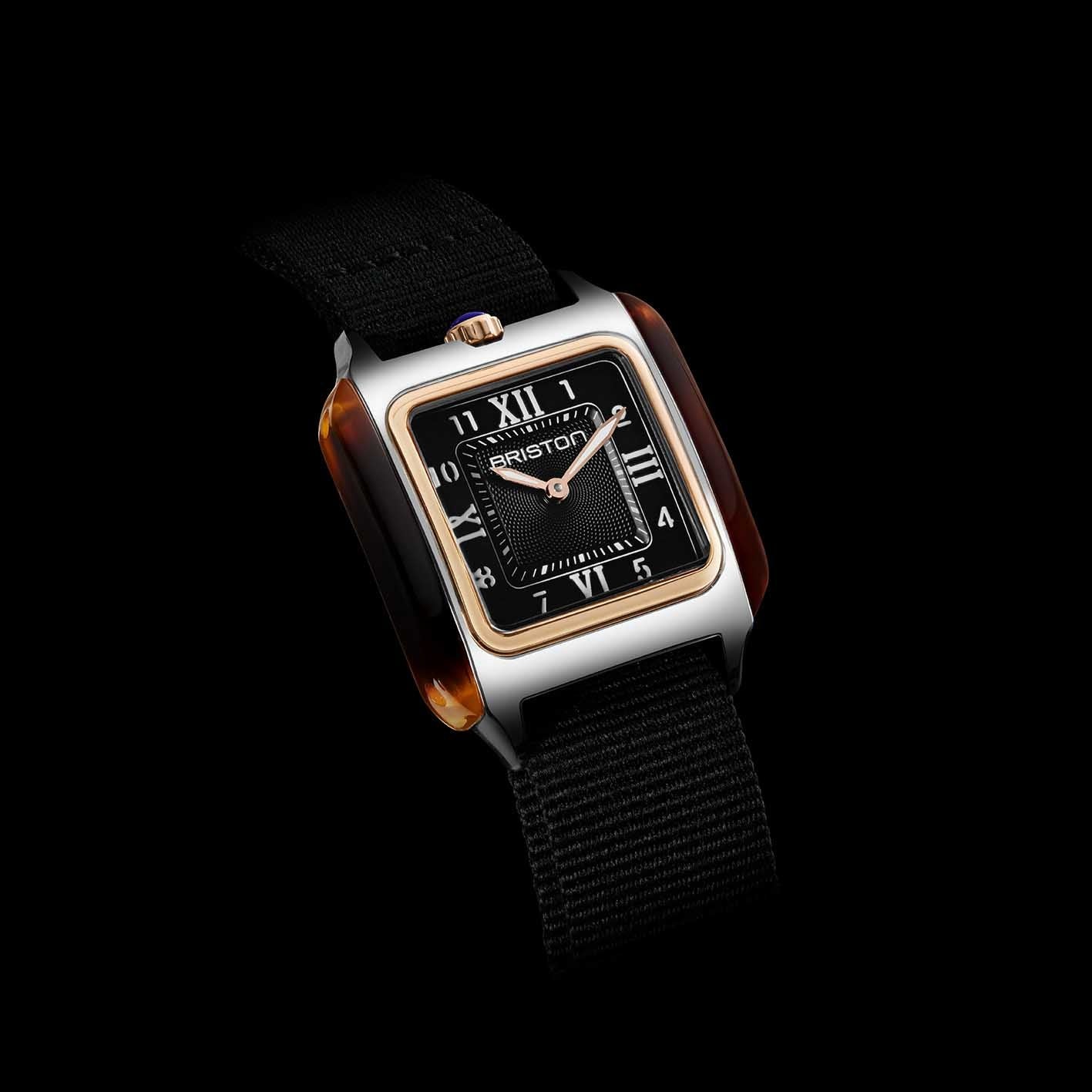 Briston Streamliner Kennedy HM 30 Rose Gold Tortoise Acetate Black