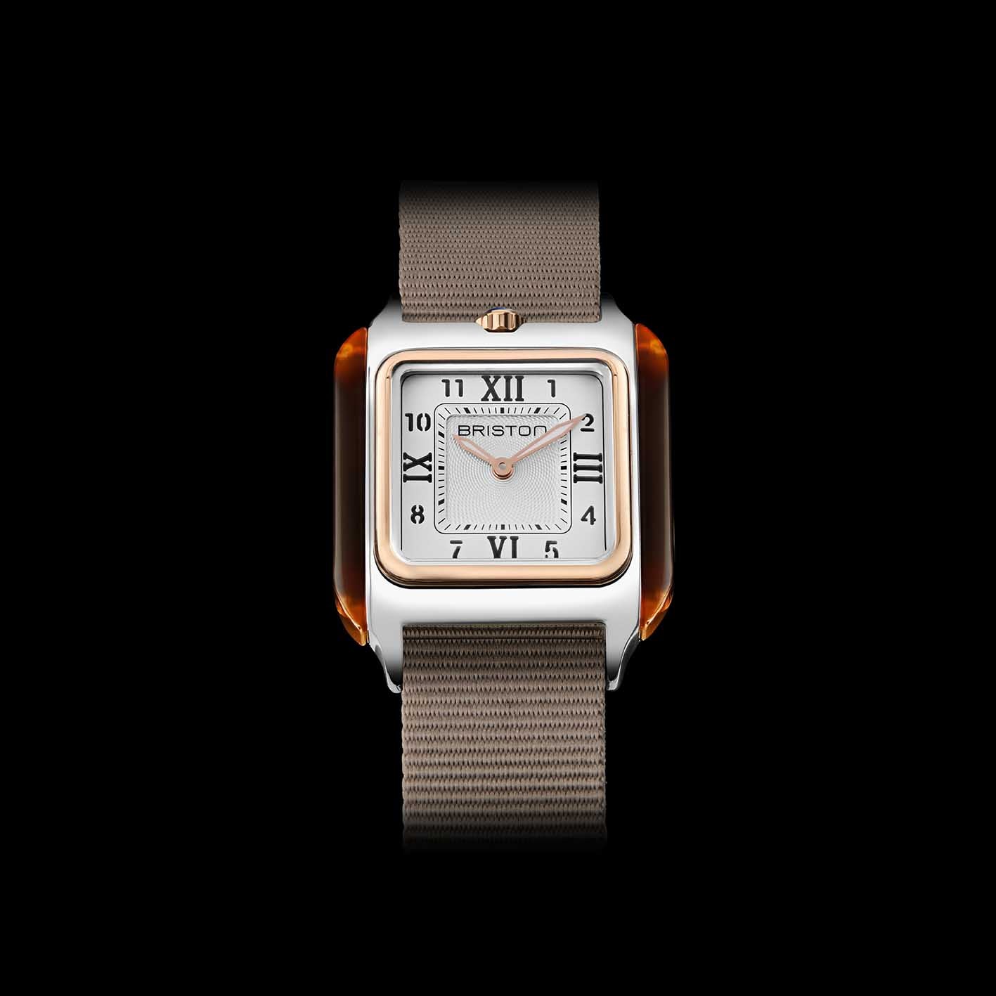 Briston Streamliner Kennedy HM 30 Rose Gold Tortoise Acetate White