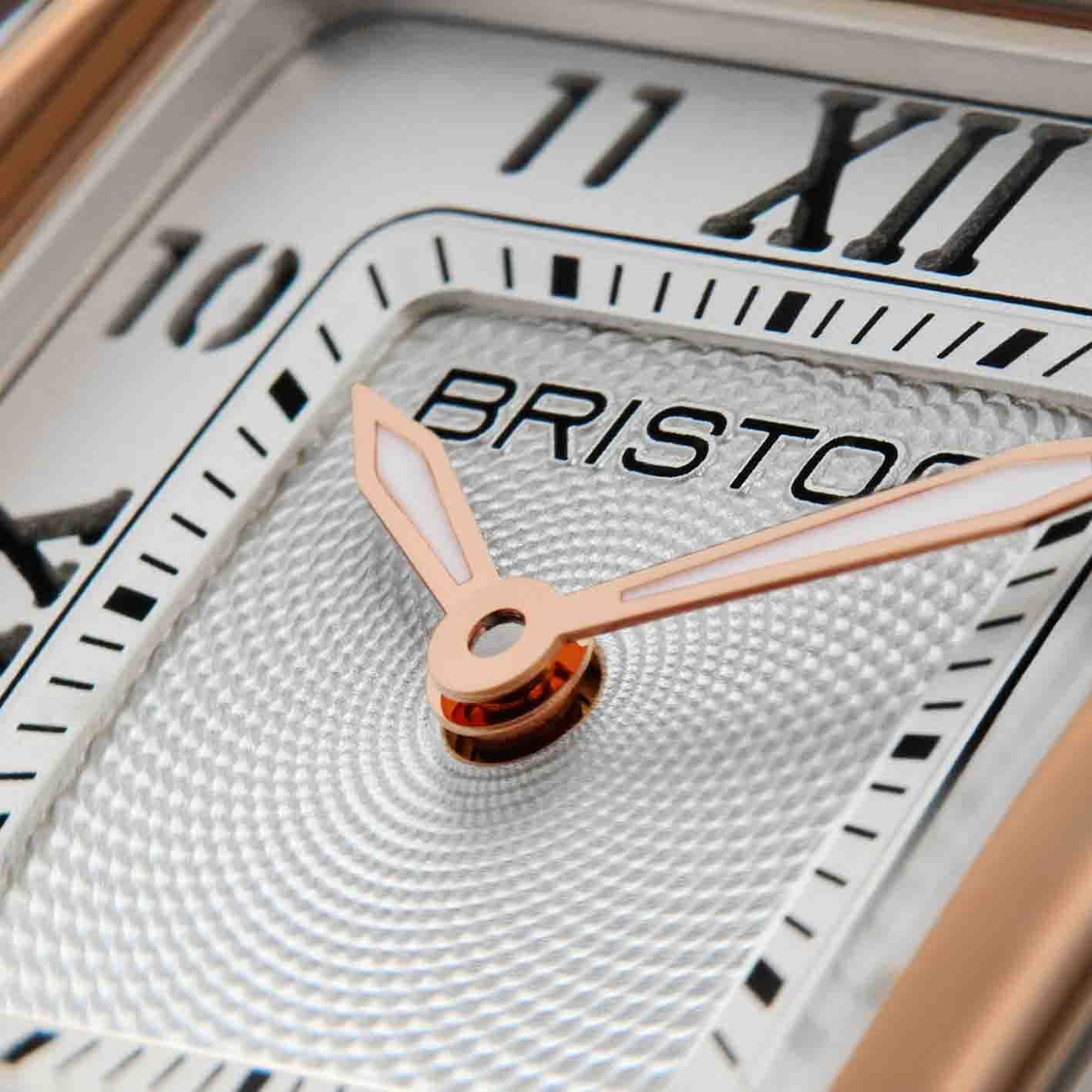 Briston Streamliner Kennedy HM 30 Rose Gold Tortoise Acetate White