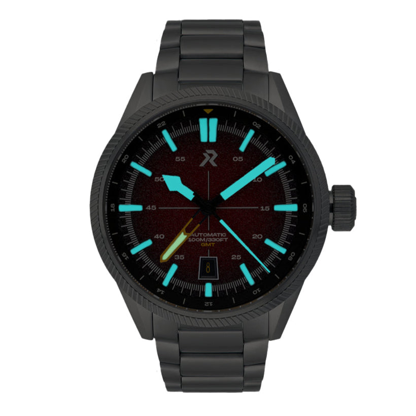 RZE Fortitude GMT Automatic Crimson Red