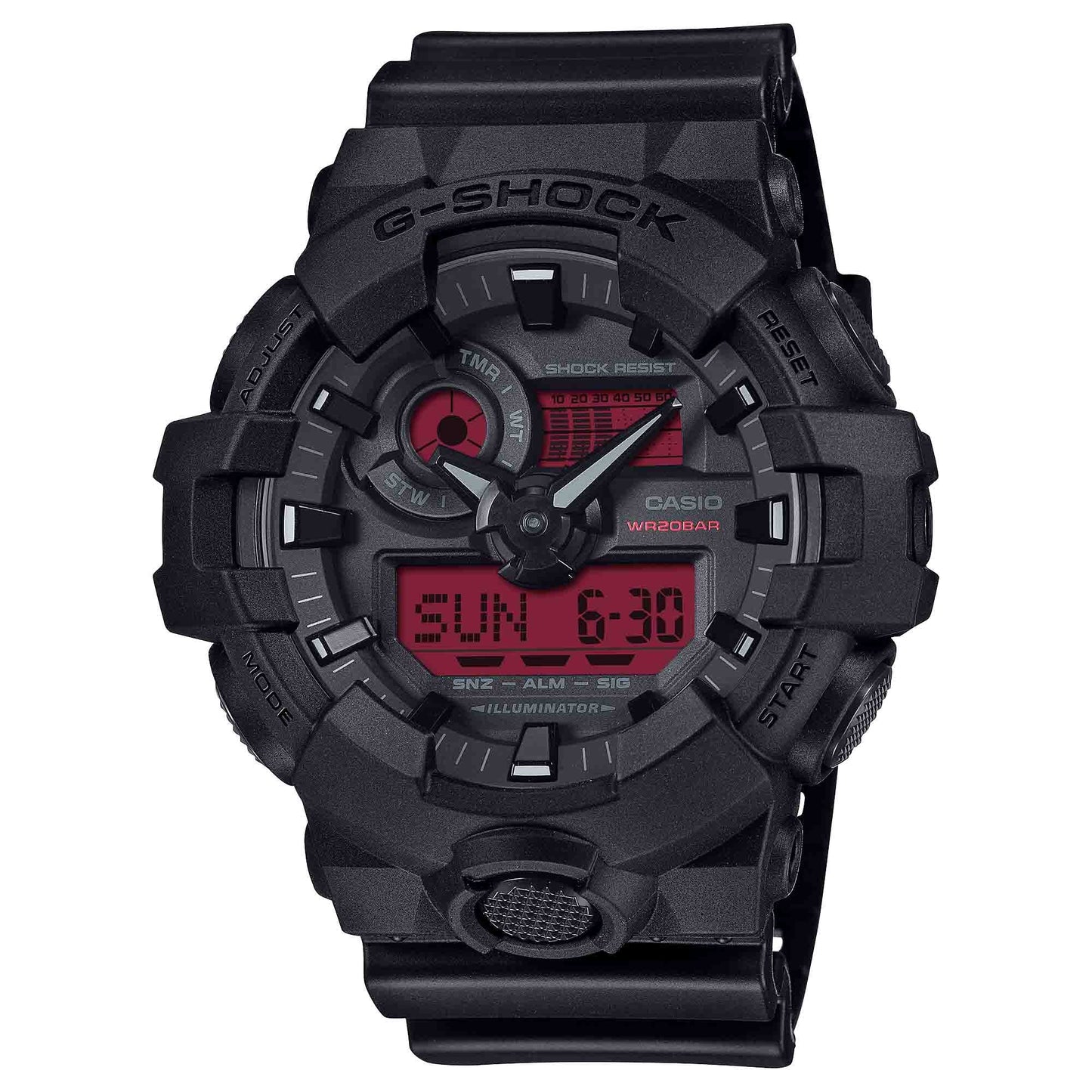 G-Shock GA700 Ana-Digi Bold Black Red