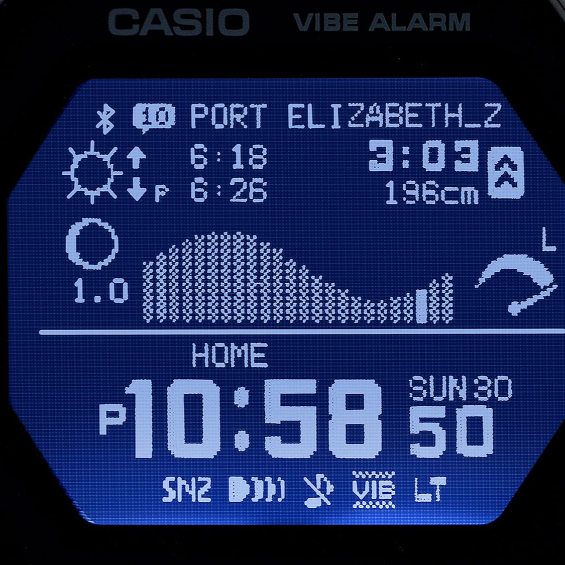 G-Shock GBX100S G-Lide Connected Digital Clear Blue