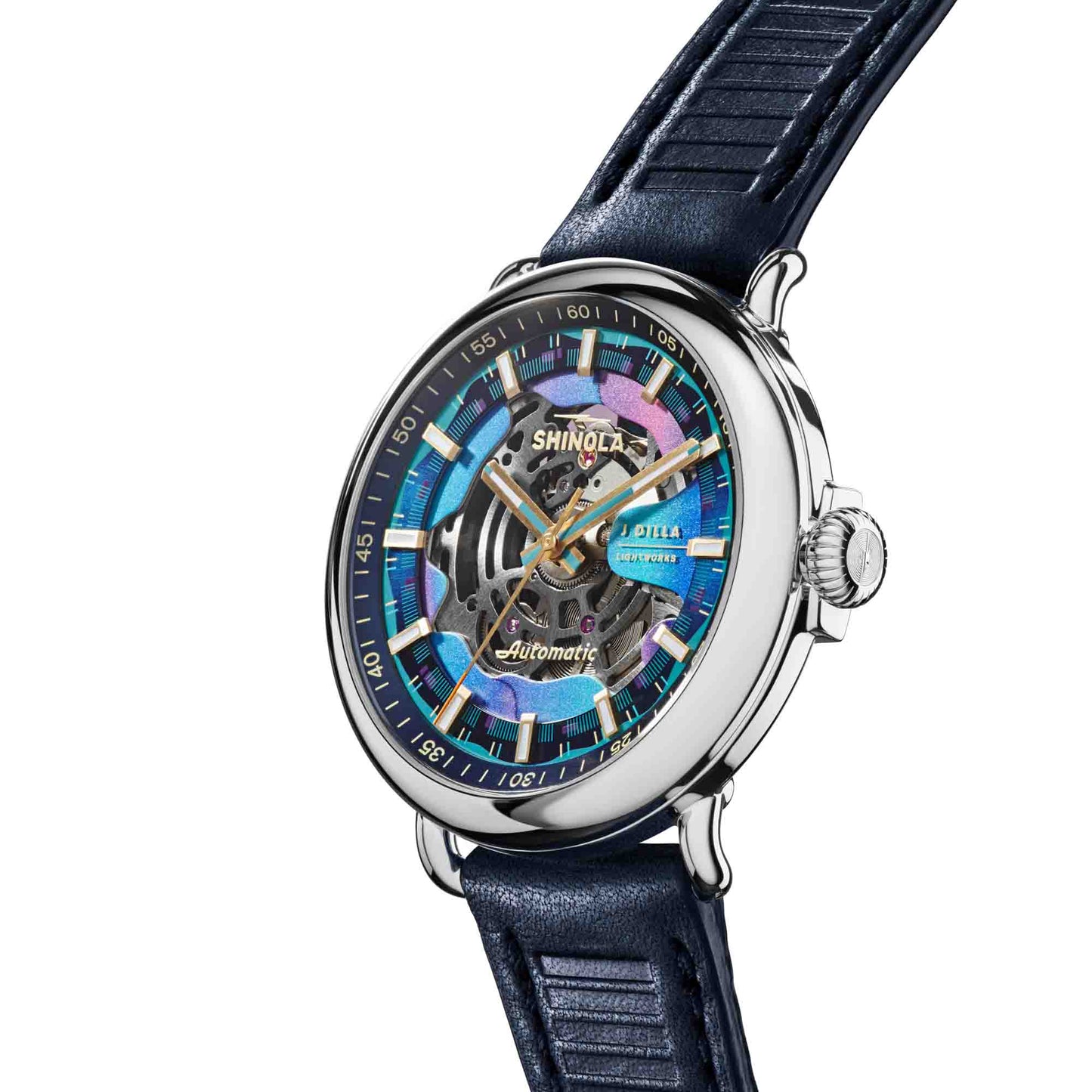 Shinola x J. Dilla Runwell Automatic 45mm Midnight Blue Limited Edition