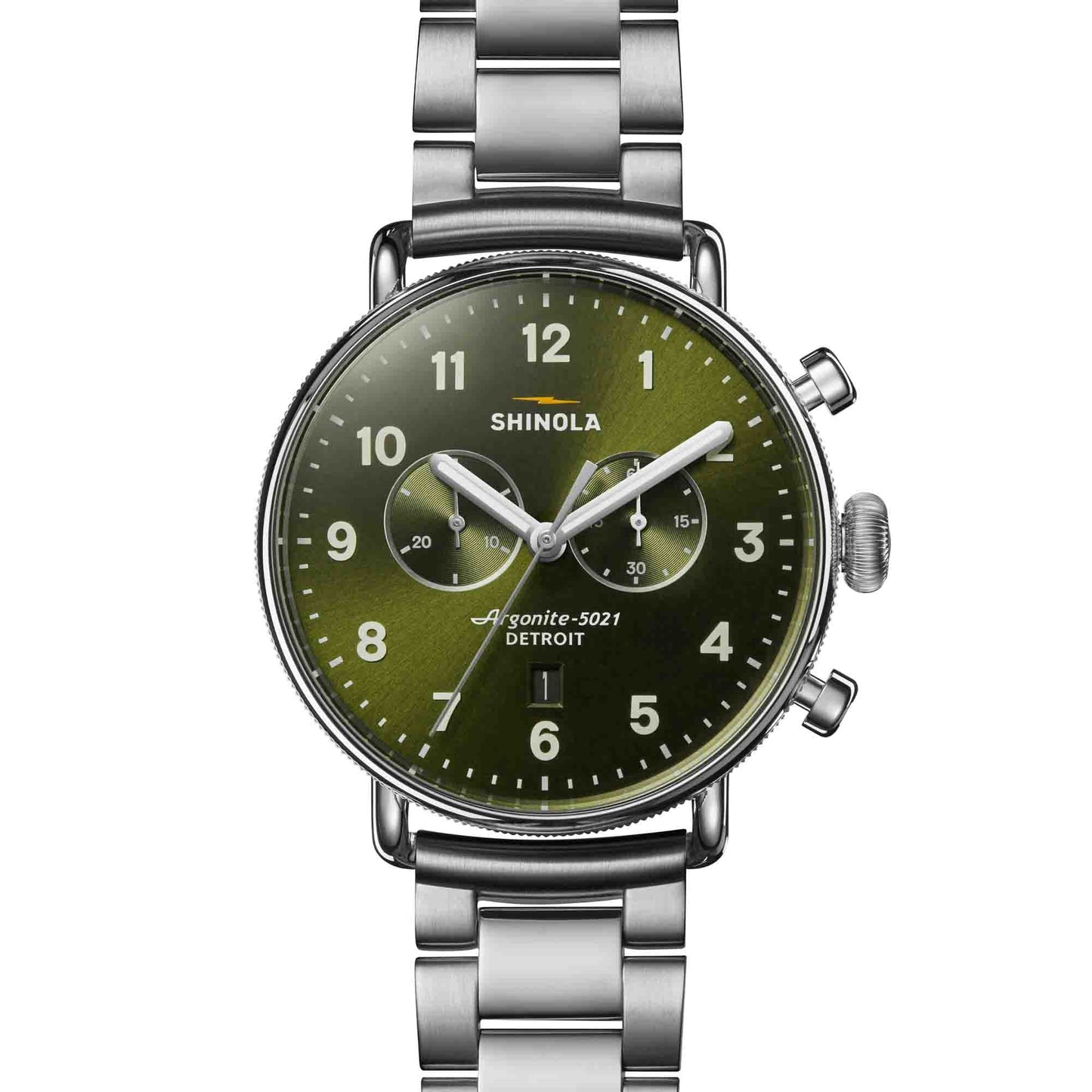 Shinola Canfield Chrono 43mm Dark Olive SS