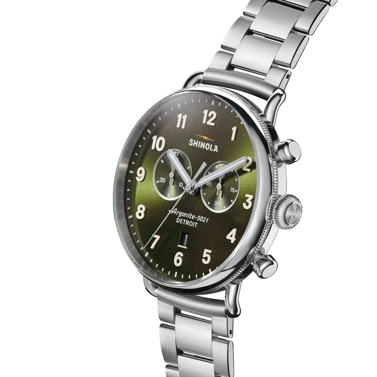 Shinola Canfield Chrono 43mm Dark Olive SS