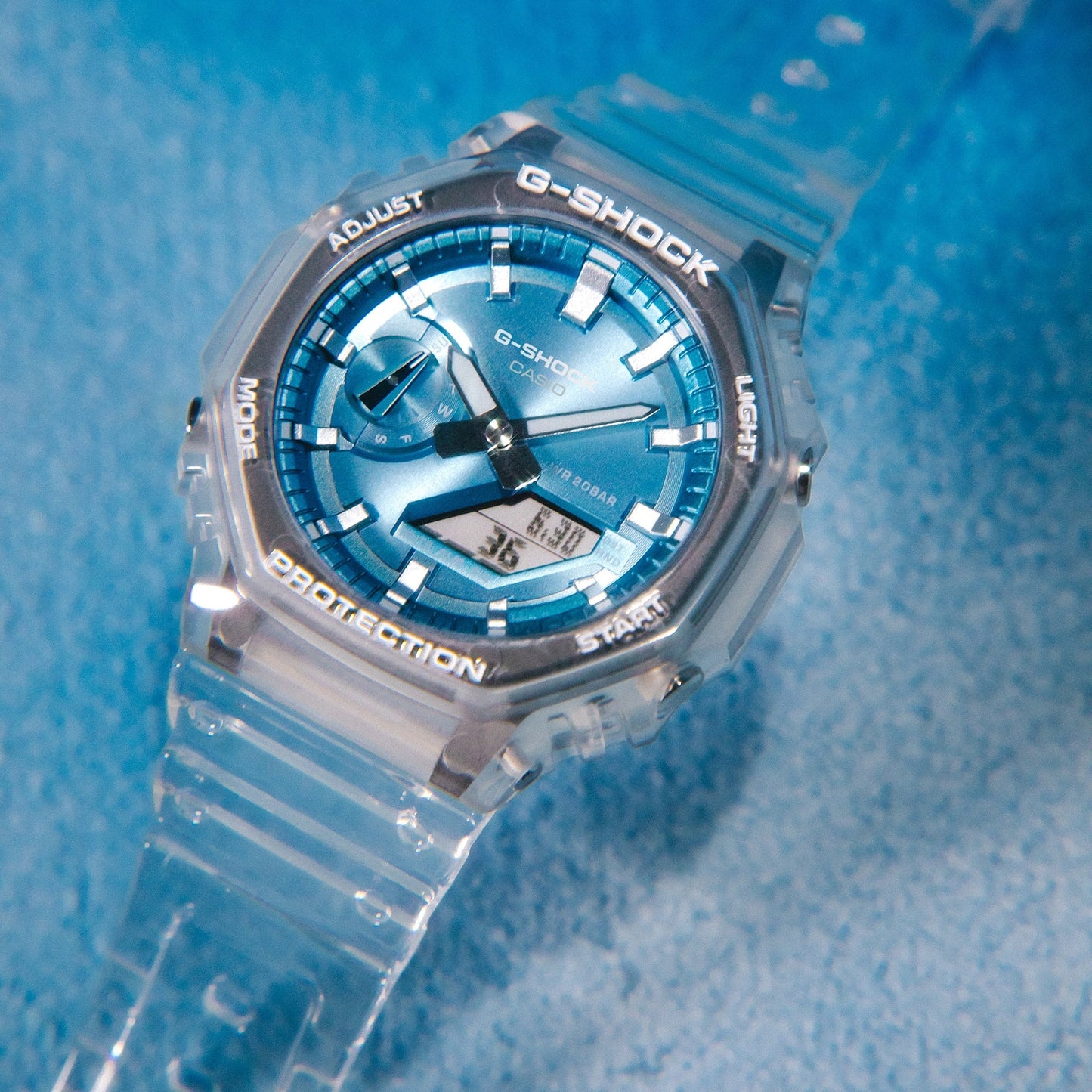 G-Shock GA2100 Ana-Digi Bright Metallic Blue