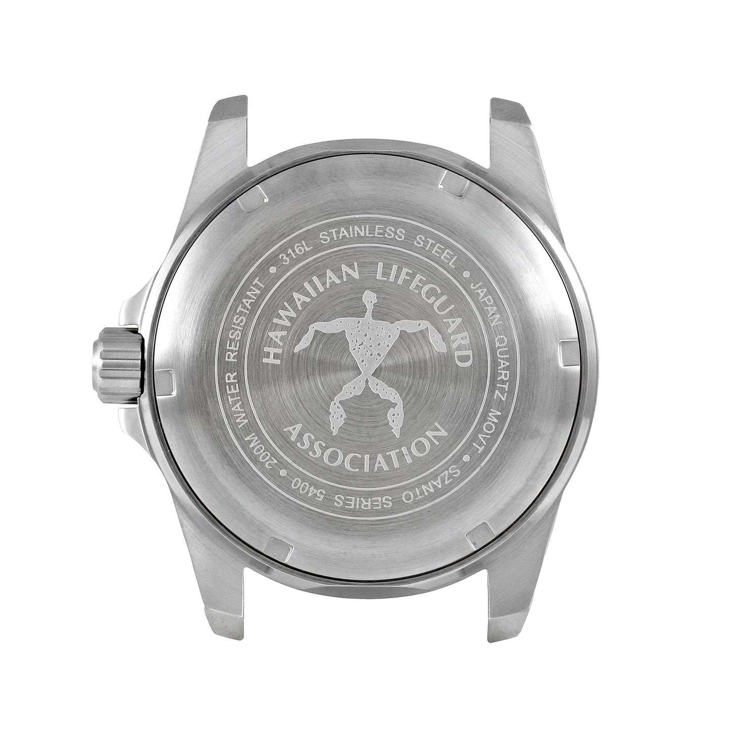 Hawaiian Lifeguard Association Silver Black + Yellow Strap