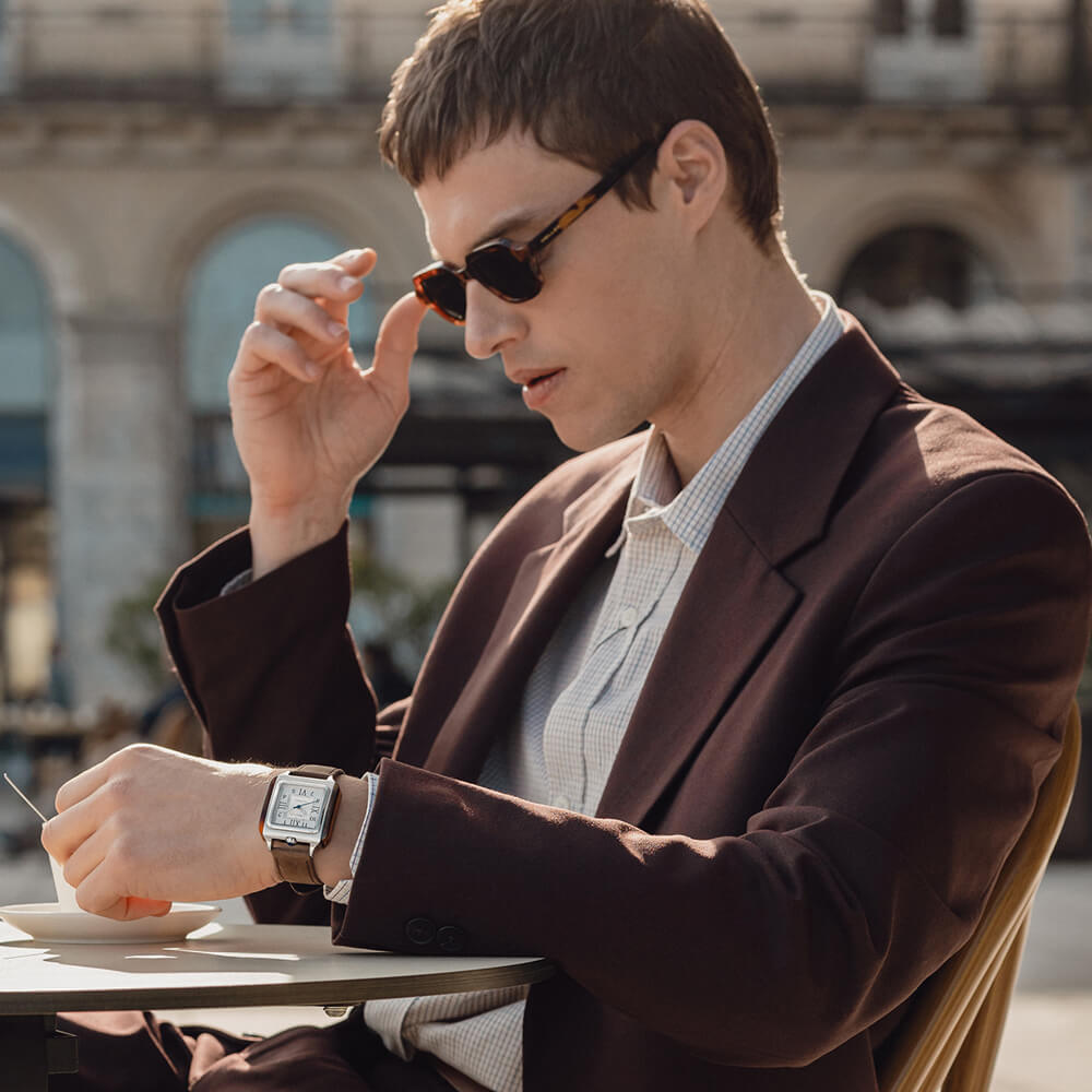 Briston Streamliner Kennedy HMS Auto 36 Tortoise Acetate White