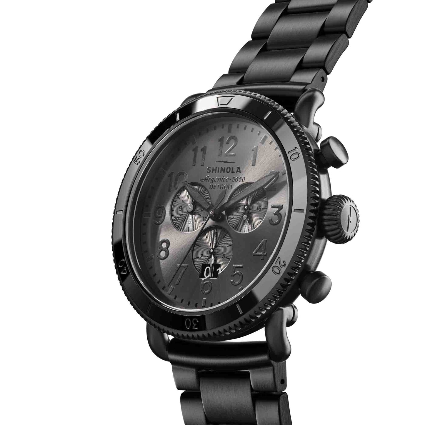 Shinola Runwell Sport Chrono 48mm Gunmetal Black SS