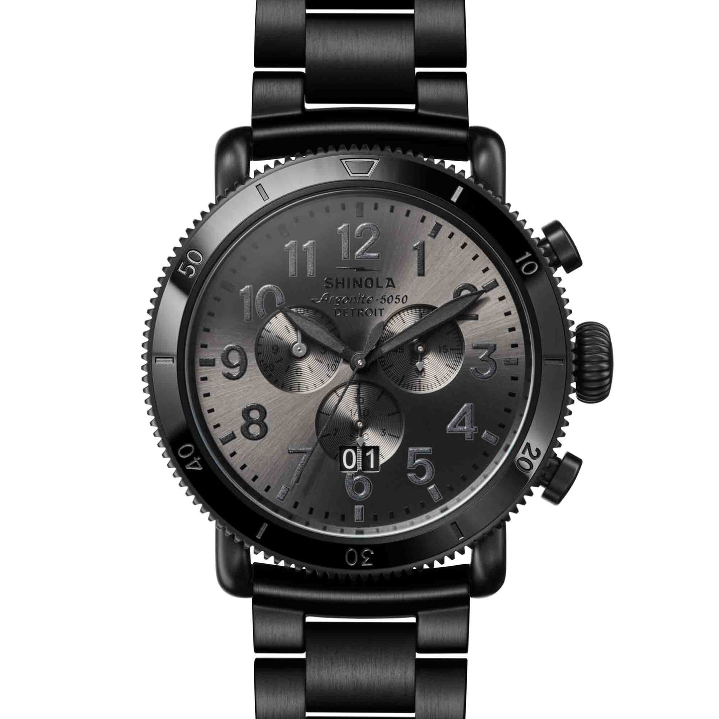 Shinola Runwell Sport Chrono 48mm Gunmetal Black SS