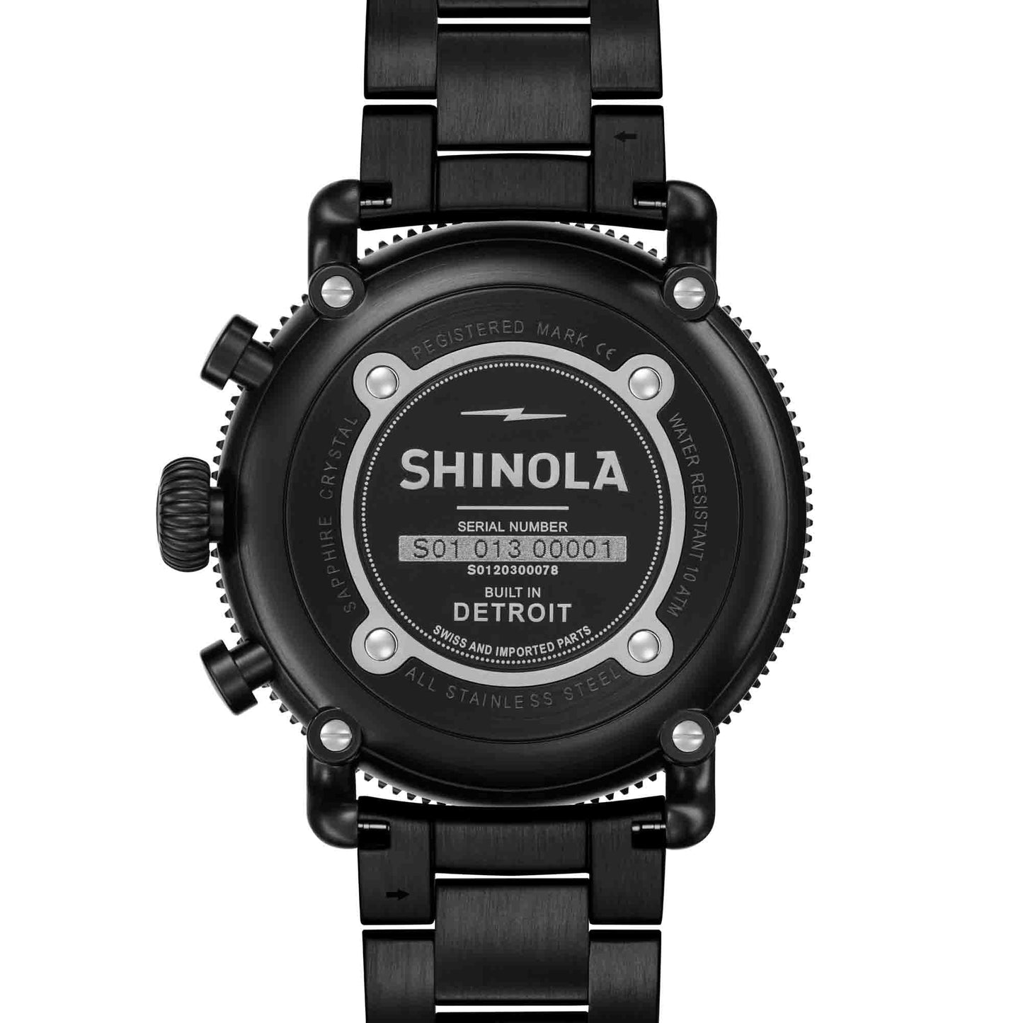 Shinola Runwell Sport Chrono 48mm Gunmetal Black SS