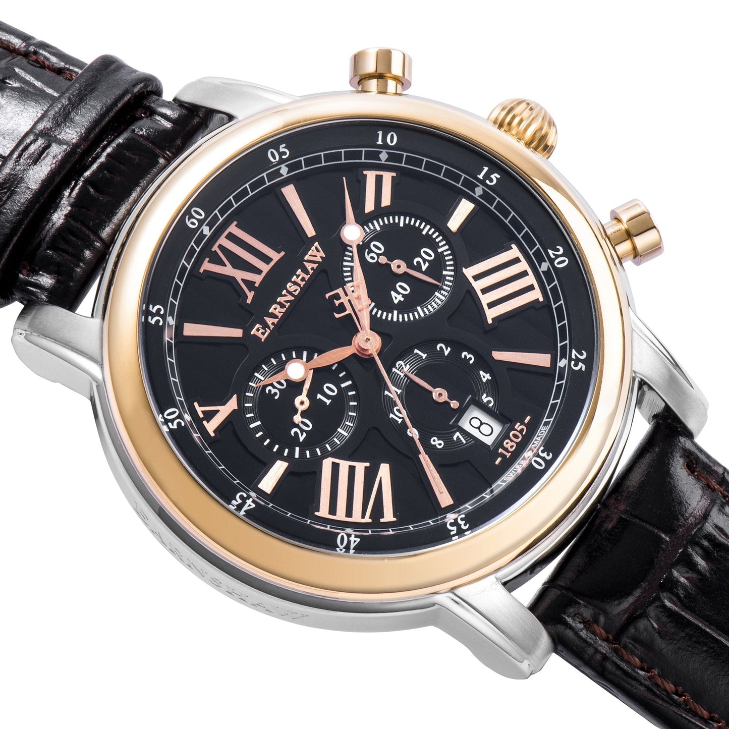 Thomas Earnshaw Longcase 43 Swiss Quartz Chronograph Black Gold