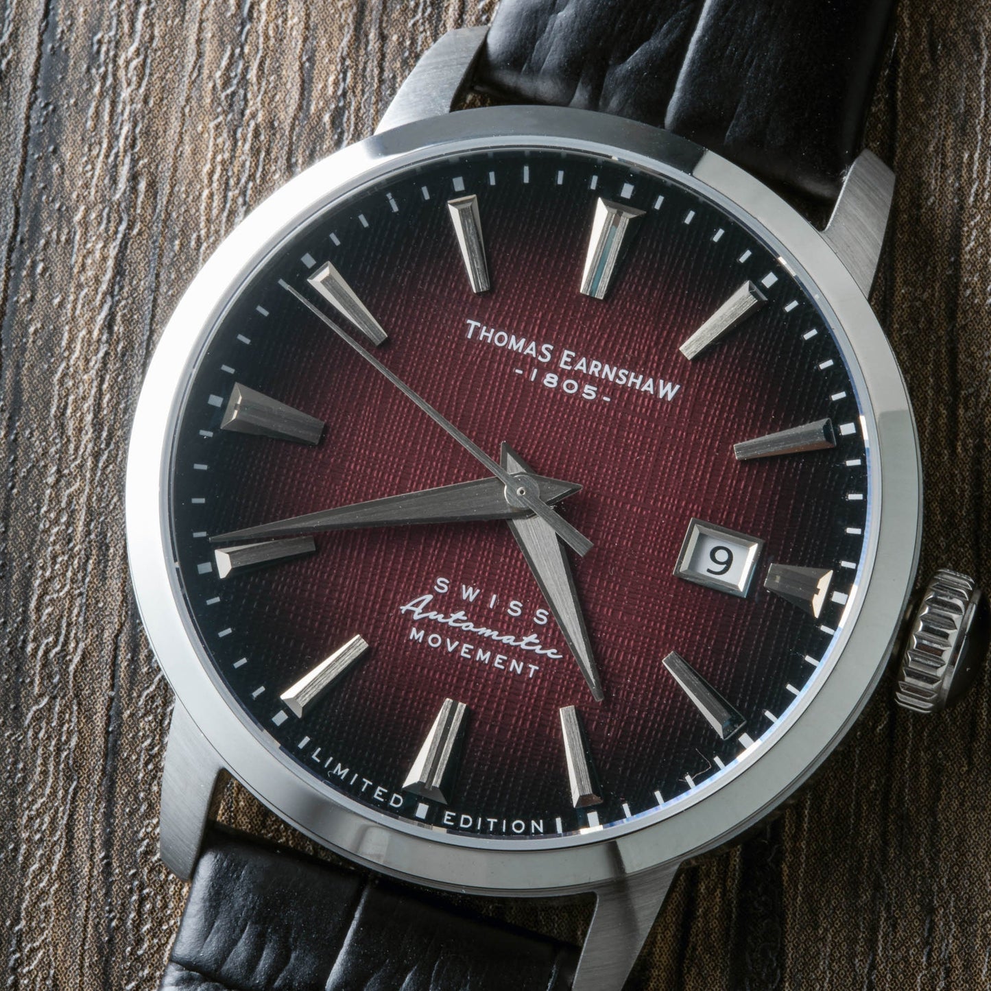 Thomas Earnshaw Nobility Echelon Swiss Automatic Limited Edition Chianti Red