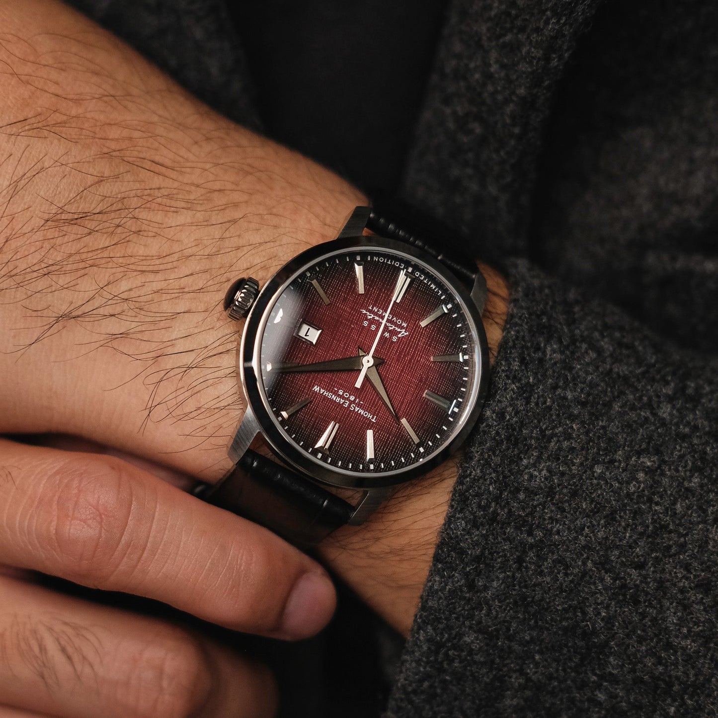 Thomas Earnshaw Nobility Echelon Swiss Automatic Limited Edition Chianti Red