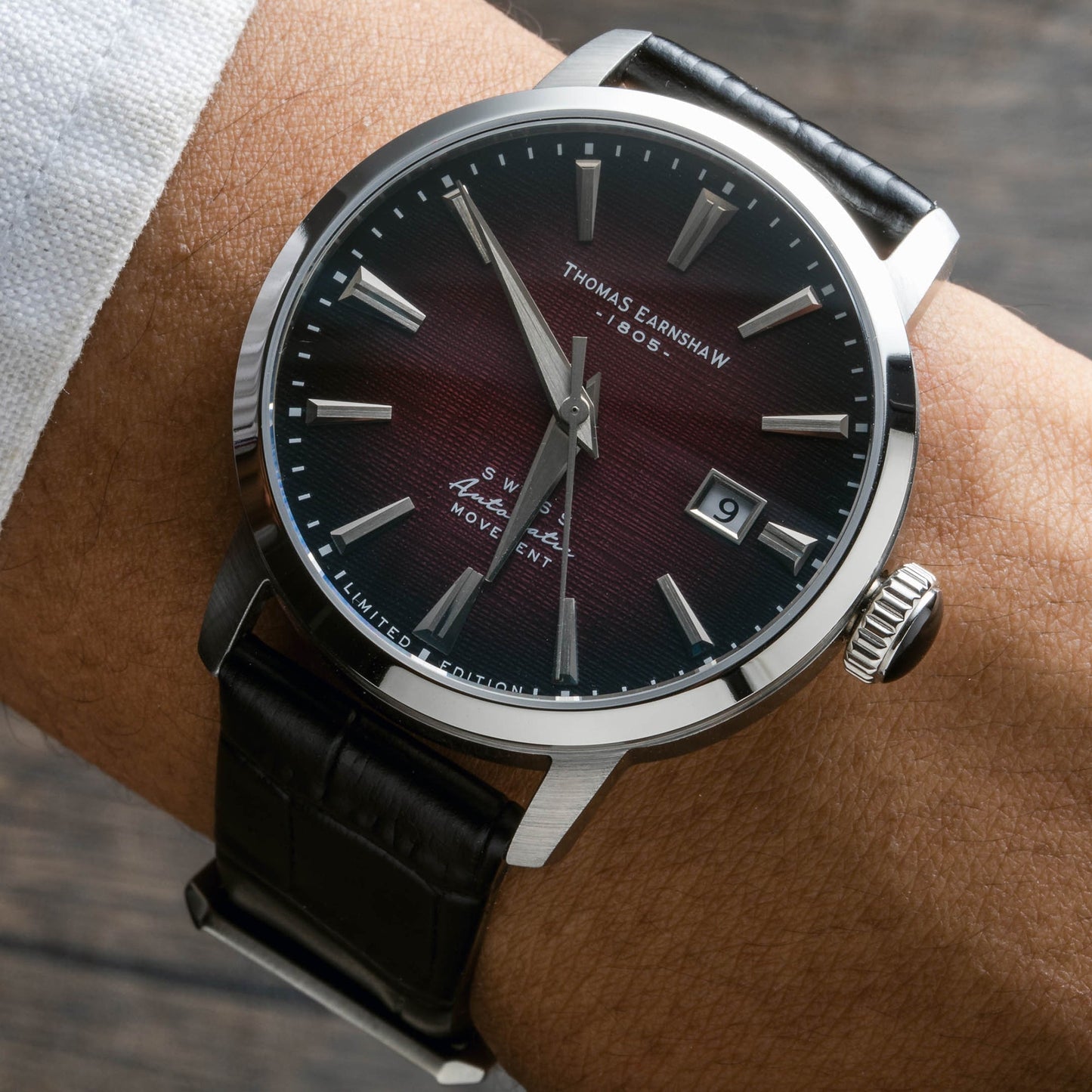 Thomas Earnshaw Nobility Echelon Swiss Automatic Limited Edition Chianti Red