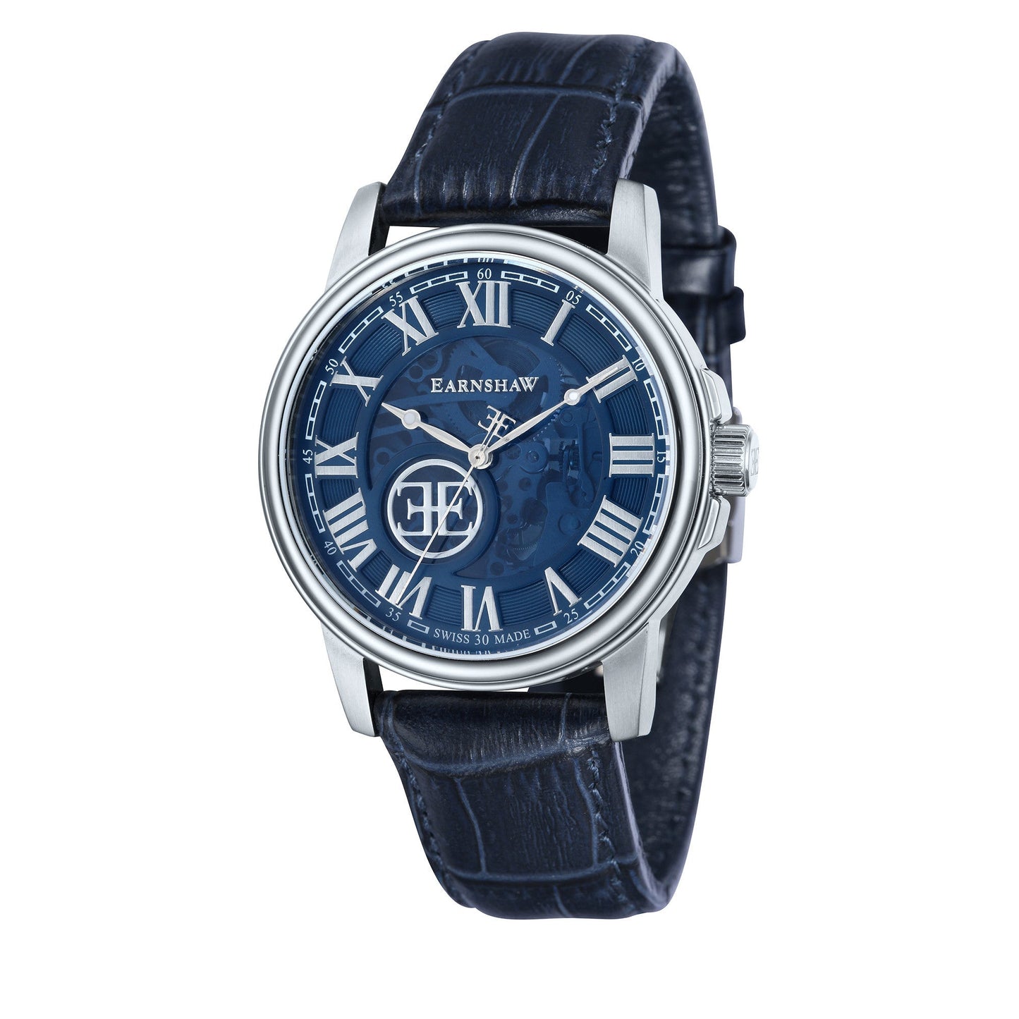 Thomas Earnshaw Swiss Beagle Skeleton Automatic Sapphire Blue