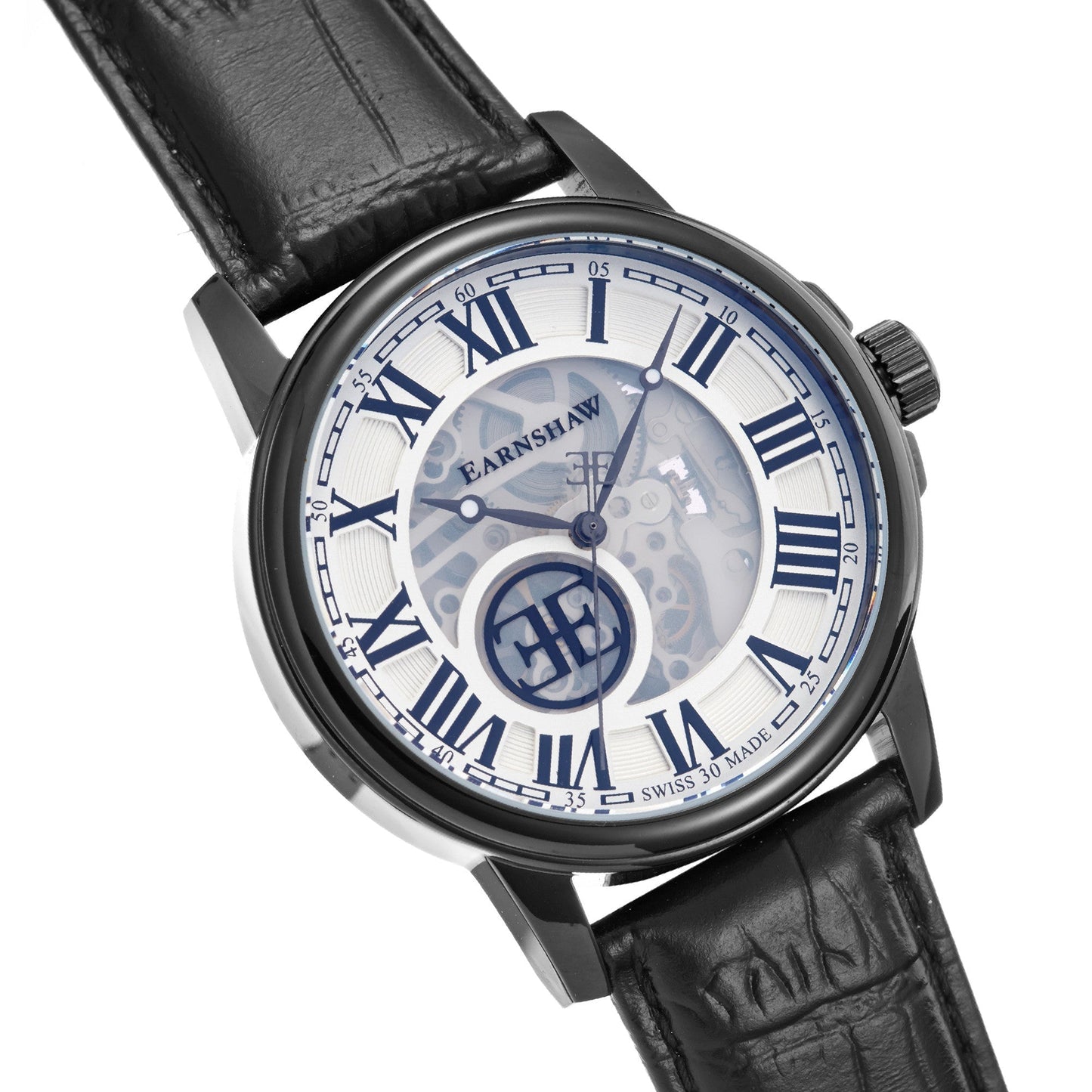 Thomas Earnshaw Swiss Made Beagle Skeleton Automatic Stormy Black
