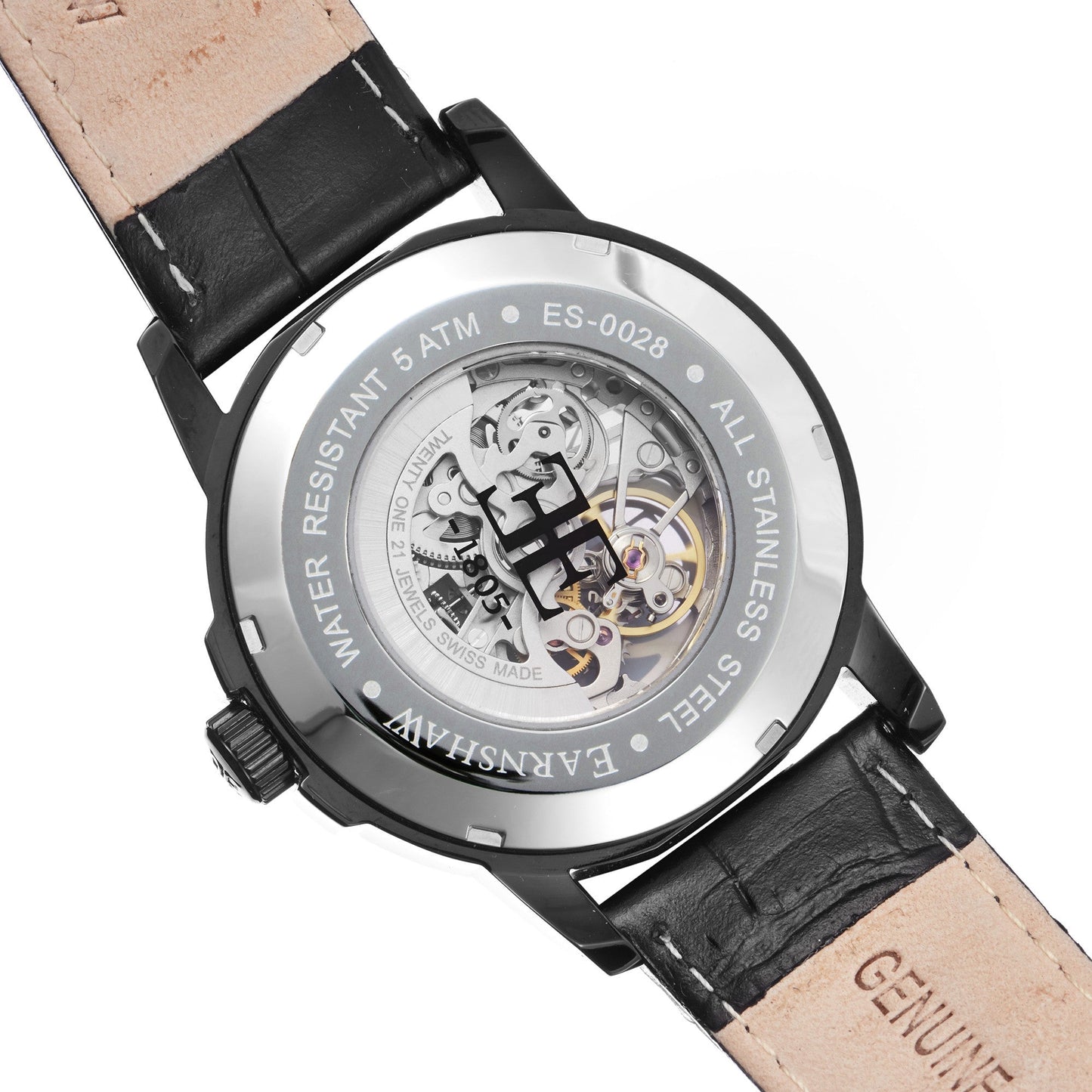 Thomas Earnshaw Swiss Made Beagle Skeleton Automatic Stormy Black