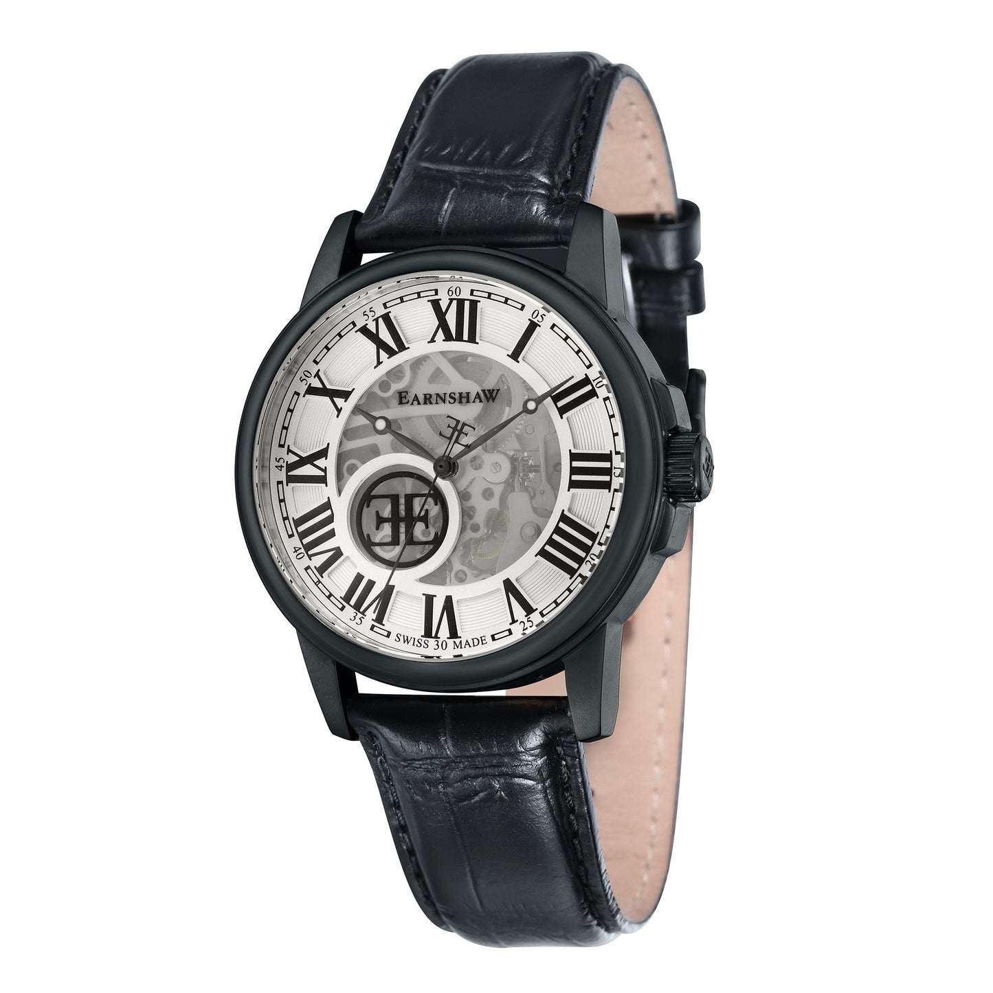 Thomas Earnshaw Swiss Made Beagle Skeleton Automatic Stormy Black