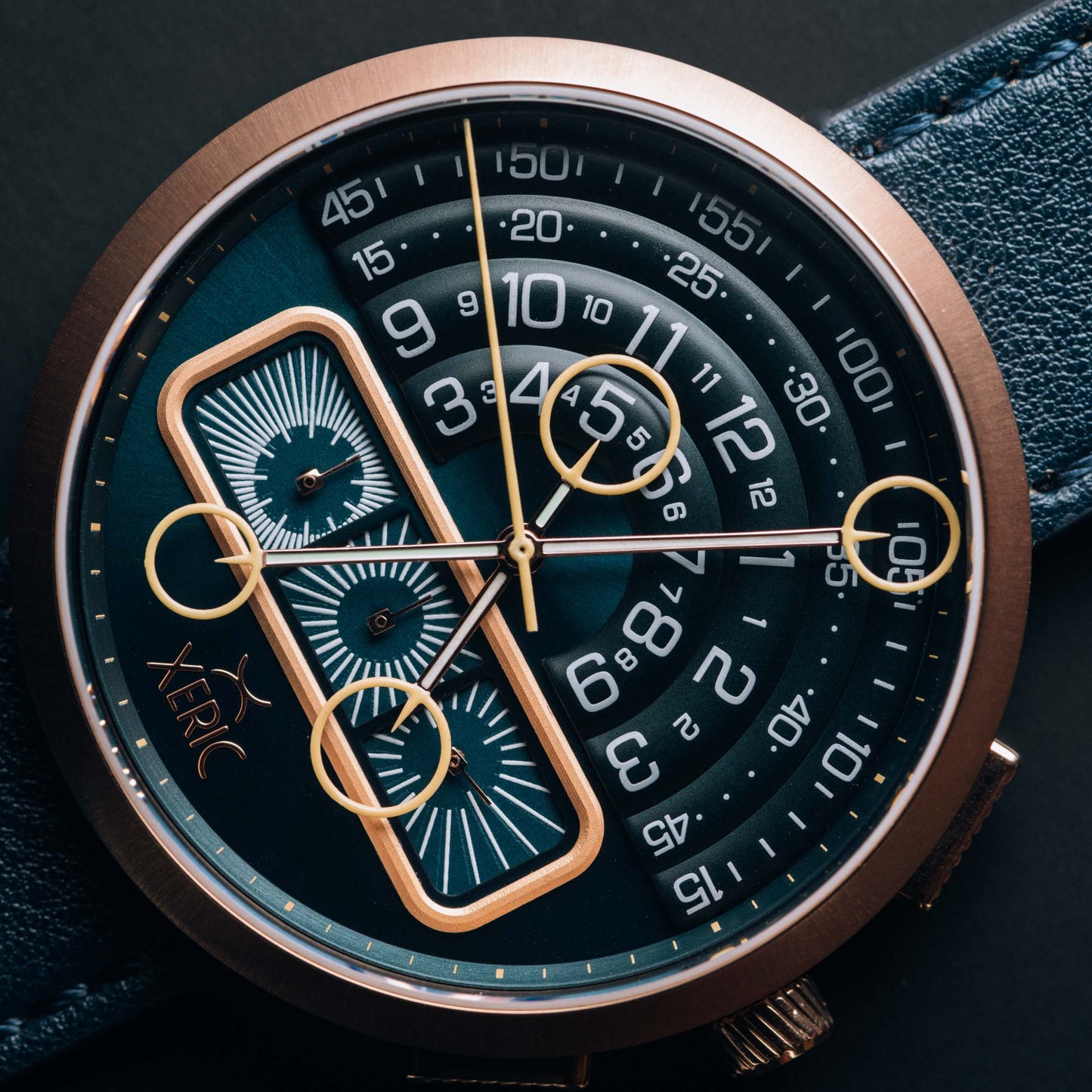 Xeric Halograph II Chrono Rose Gold Indigo