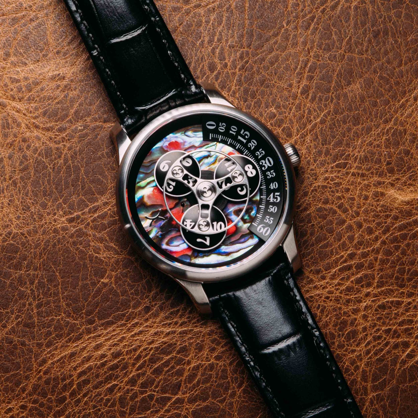 Xeric Triptych Automatic Wandering Hour Stone Edition Red Abalone