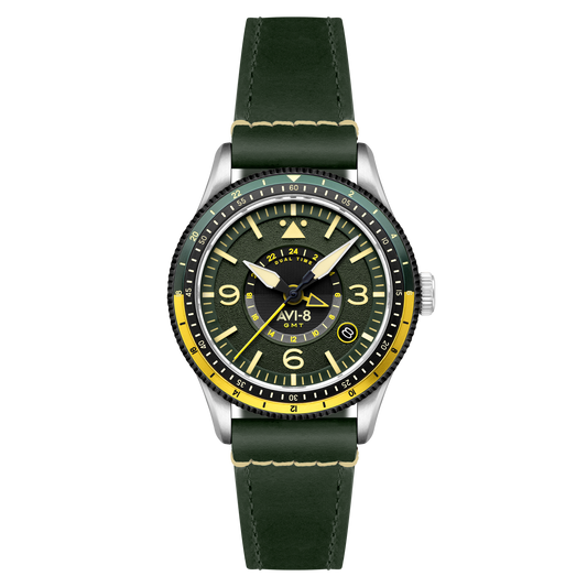 AVI-8 Flyboy Airmaster GMT Automatic Fuselage Green