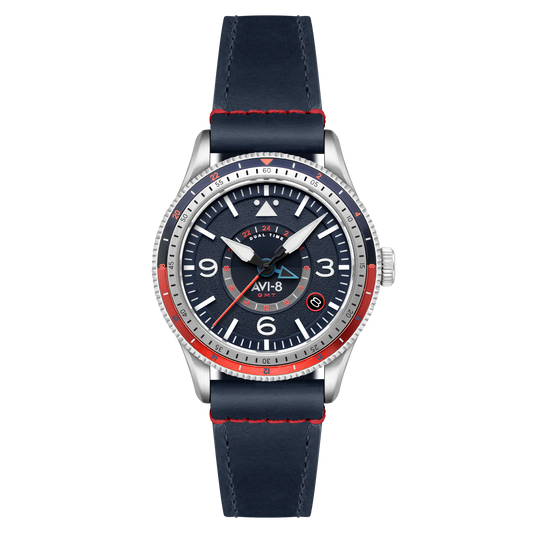 AVI-8 Flyboy Airmaster GMT Automatic Cockpit Blue