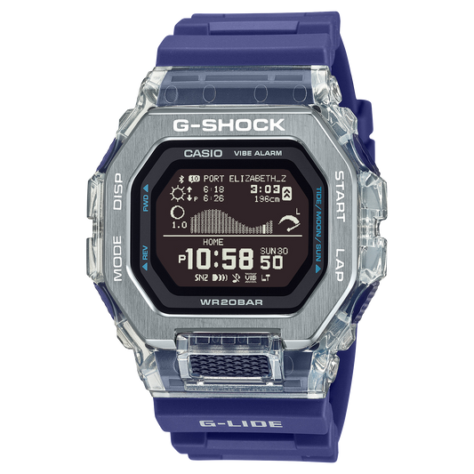 G-Shock GBX100S G-Lide Connected Digital Clear Blue