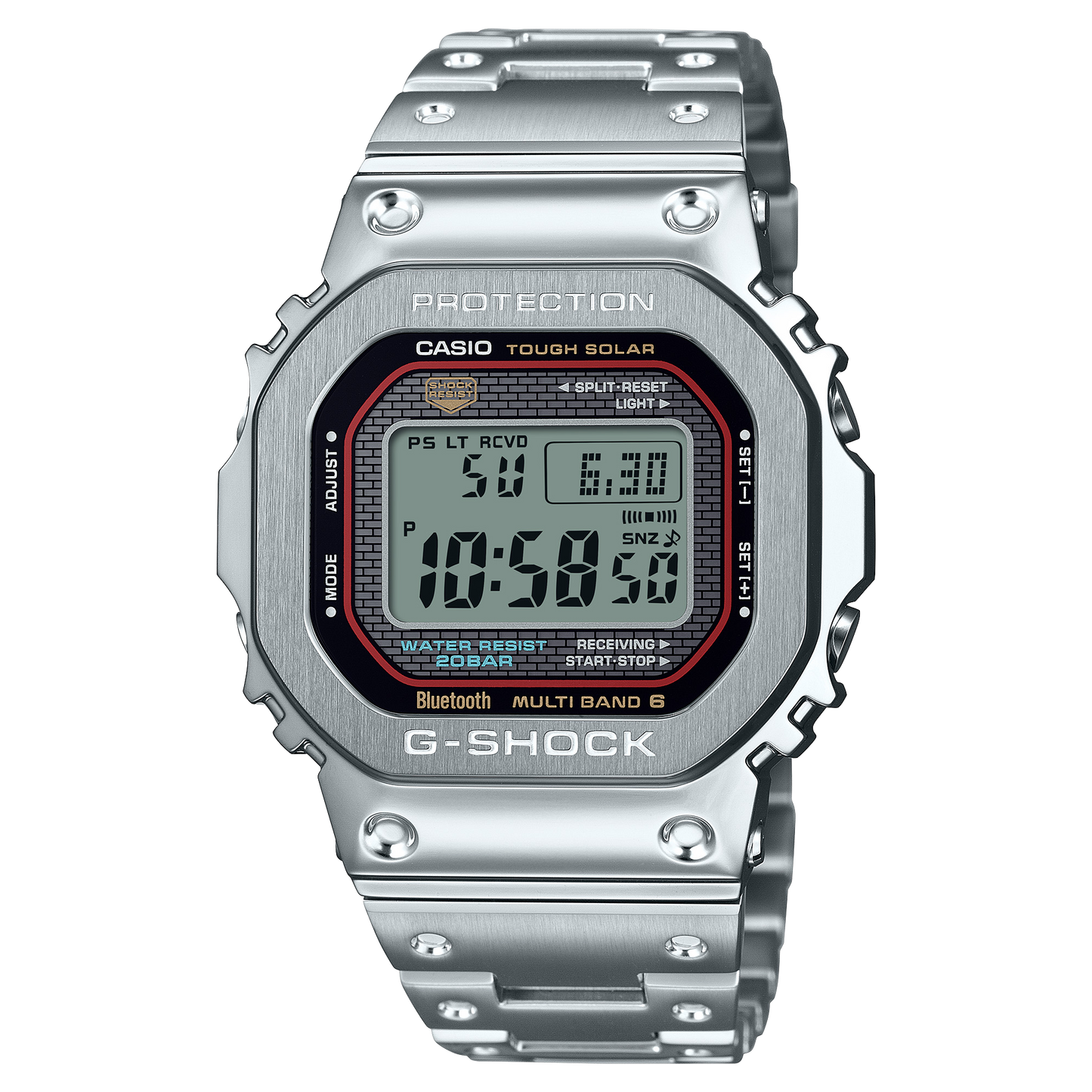 G-Shock GMWB5000 Full Metal Digital Black Red Silver
