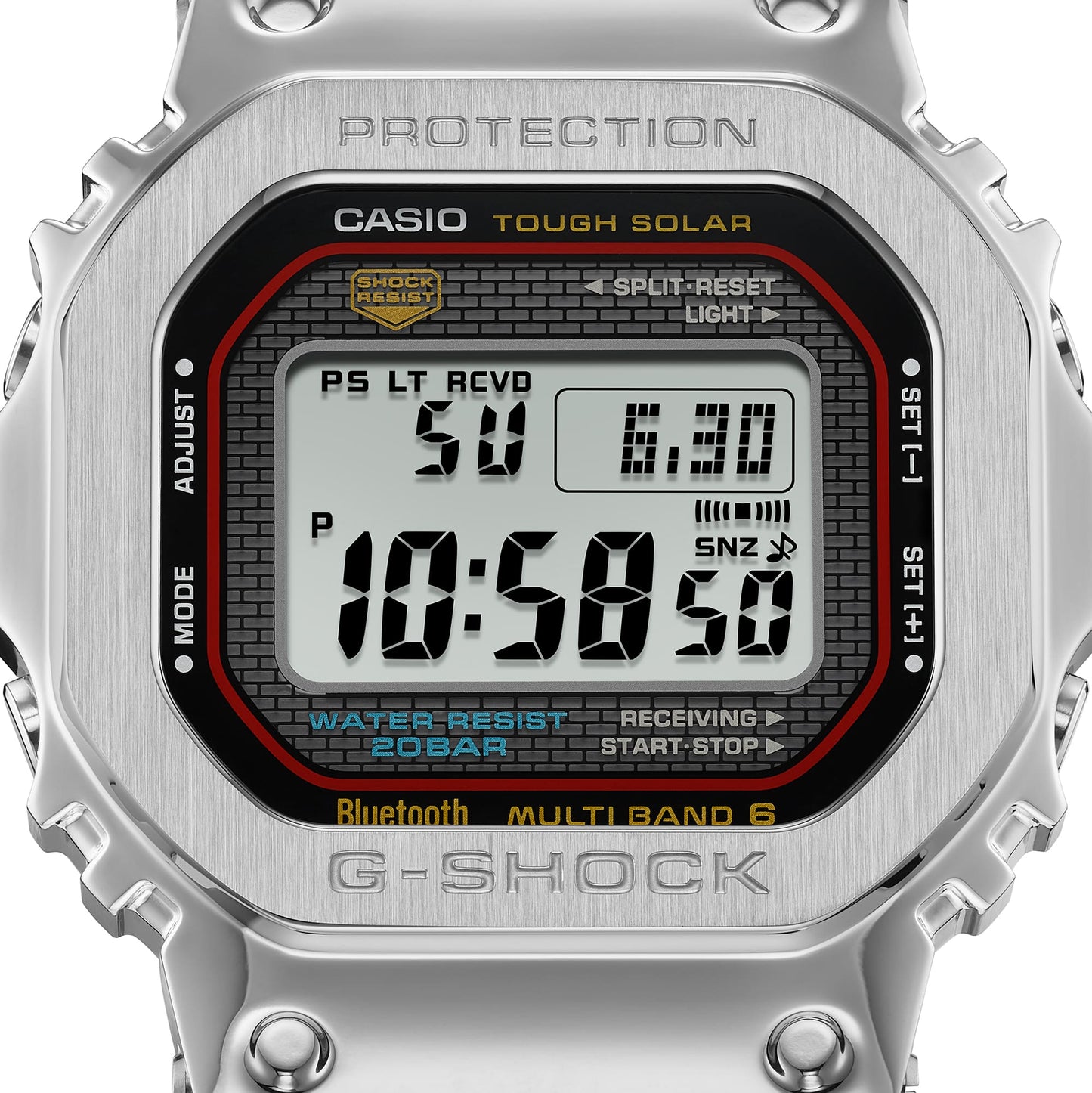 G-Shock GMWB5000 Full Metal Digital Black Red Silver