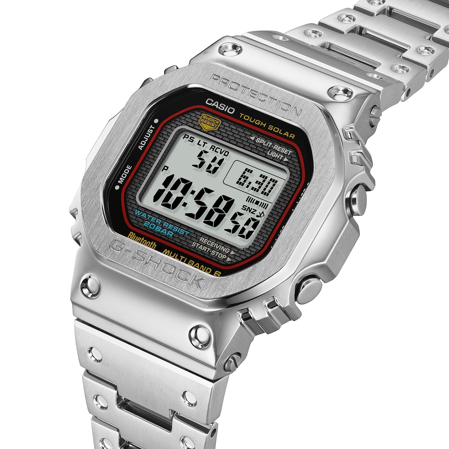 G-Shock GMWB5000 Full Metal Digital Black Red Silver