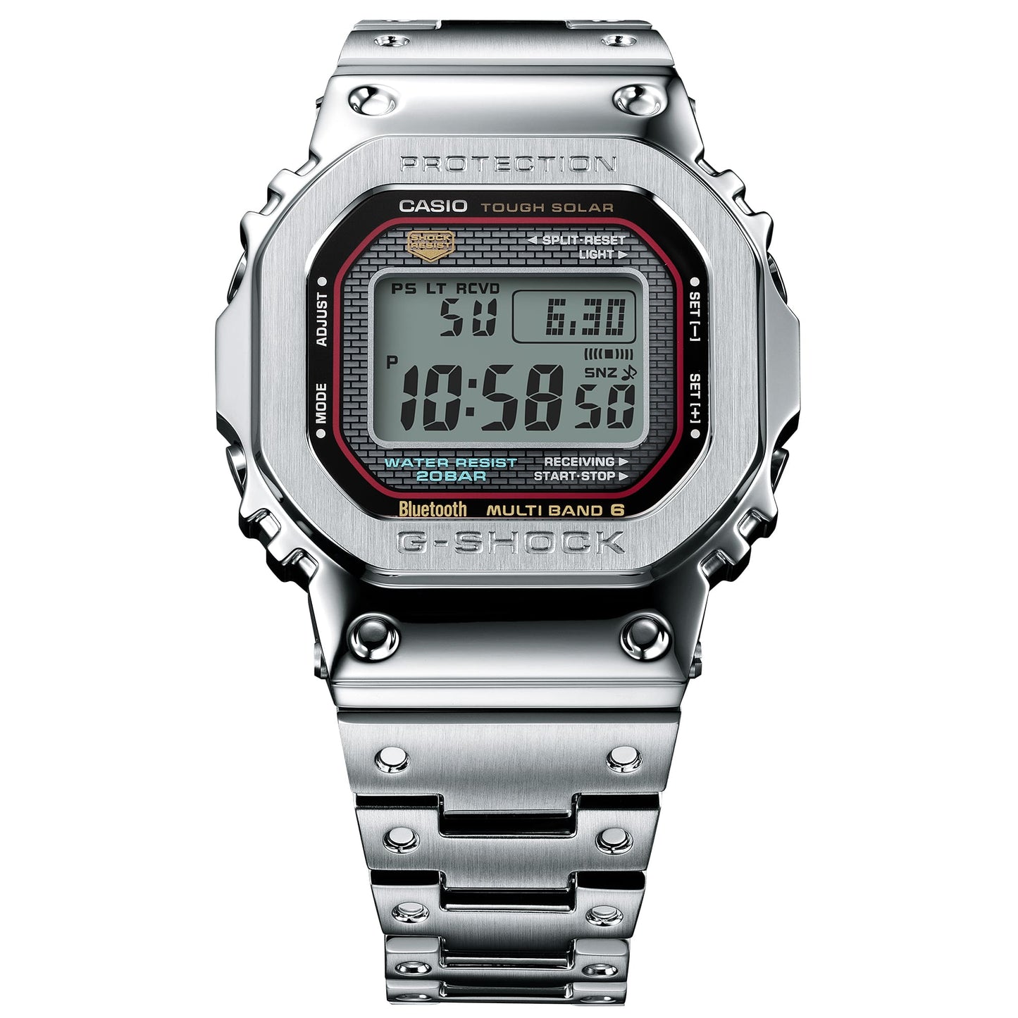 G-Shock GMWB5000 Full Metal Digital Black Red Silver