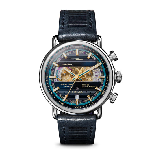 Shinola x J. Dilla Runwell Chrono 41mm Midnight Blue Limited Edition